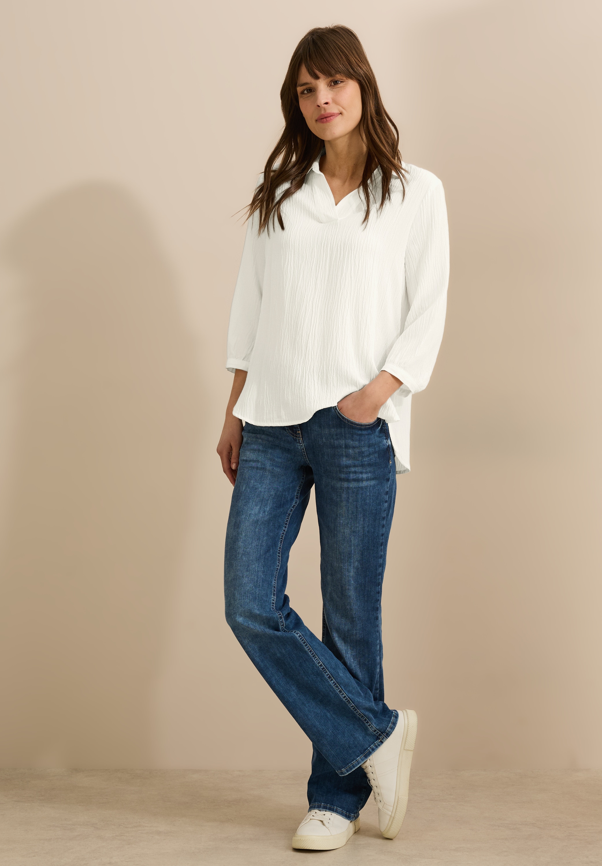 Cecil Klassische Bluse, mit 3/4 Ärmeln