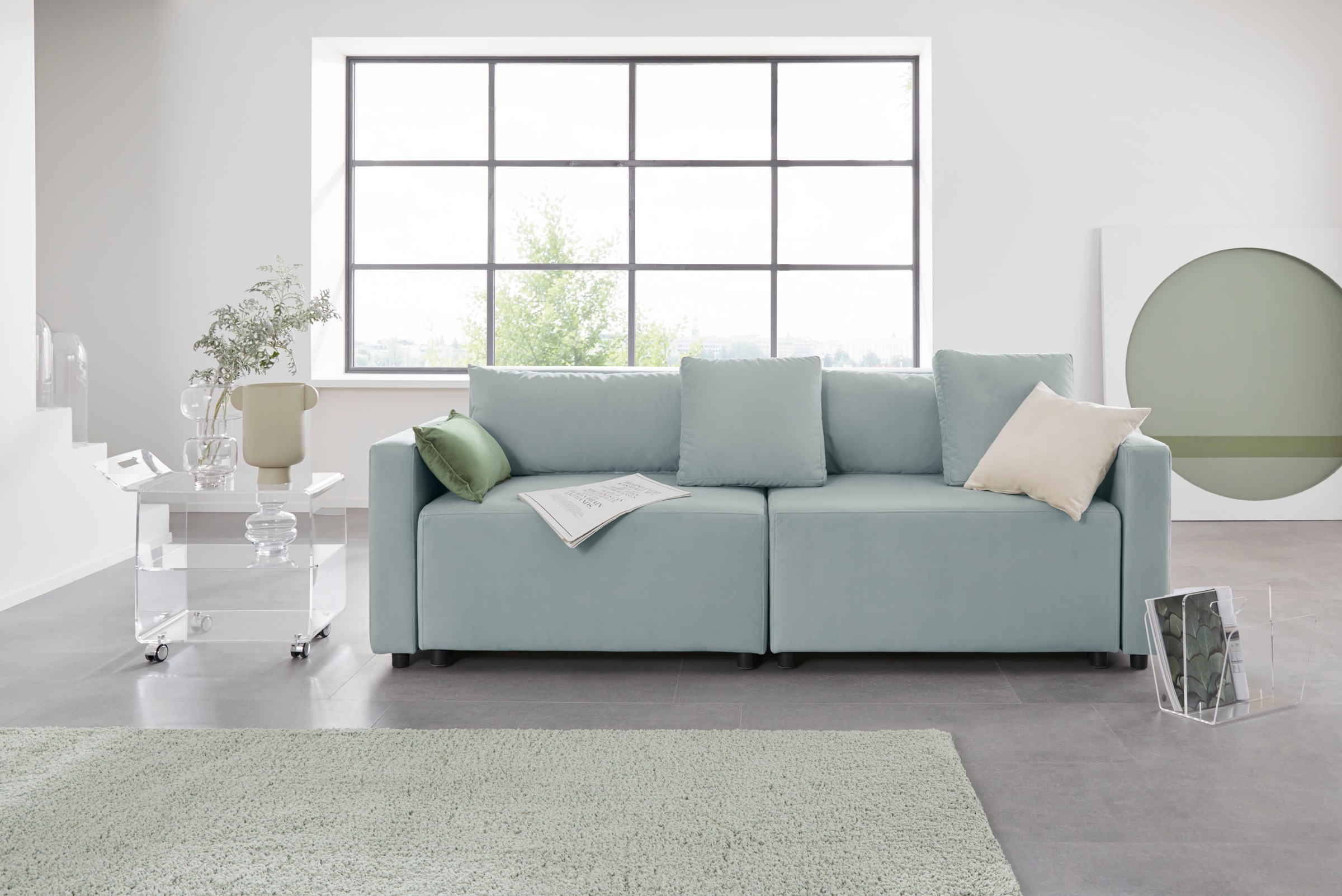 Home affaire 2-Sitzer "Marva 2tlg." beide Elemente ausziehbar für Bettfunkt günstig online kaufen