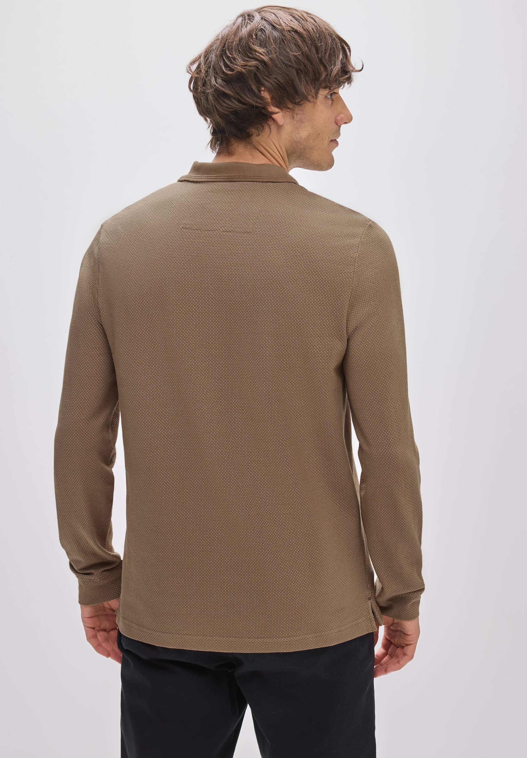 STREET ONE MEN Poloshirt aus Baumwolle mit Stretchante
