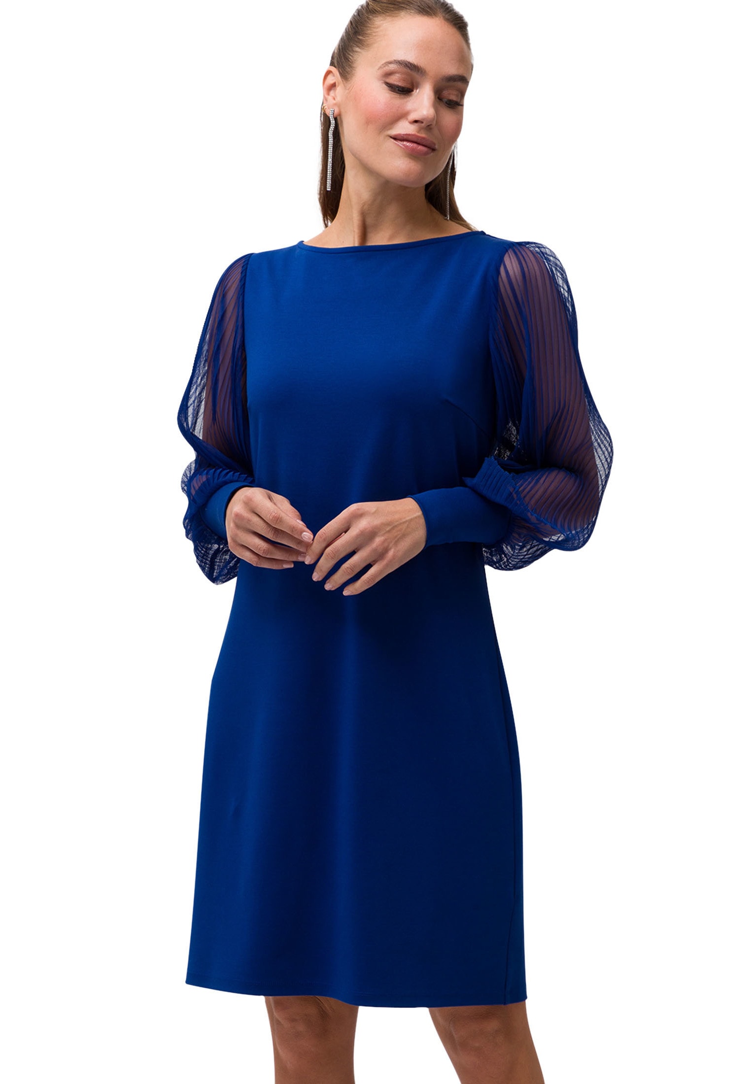 Zero Jerseykleid "zero Jerseykleid mit transparenten Ärmeln", Plain/ohne De günstig online kaufen