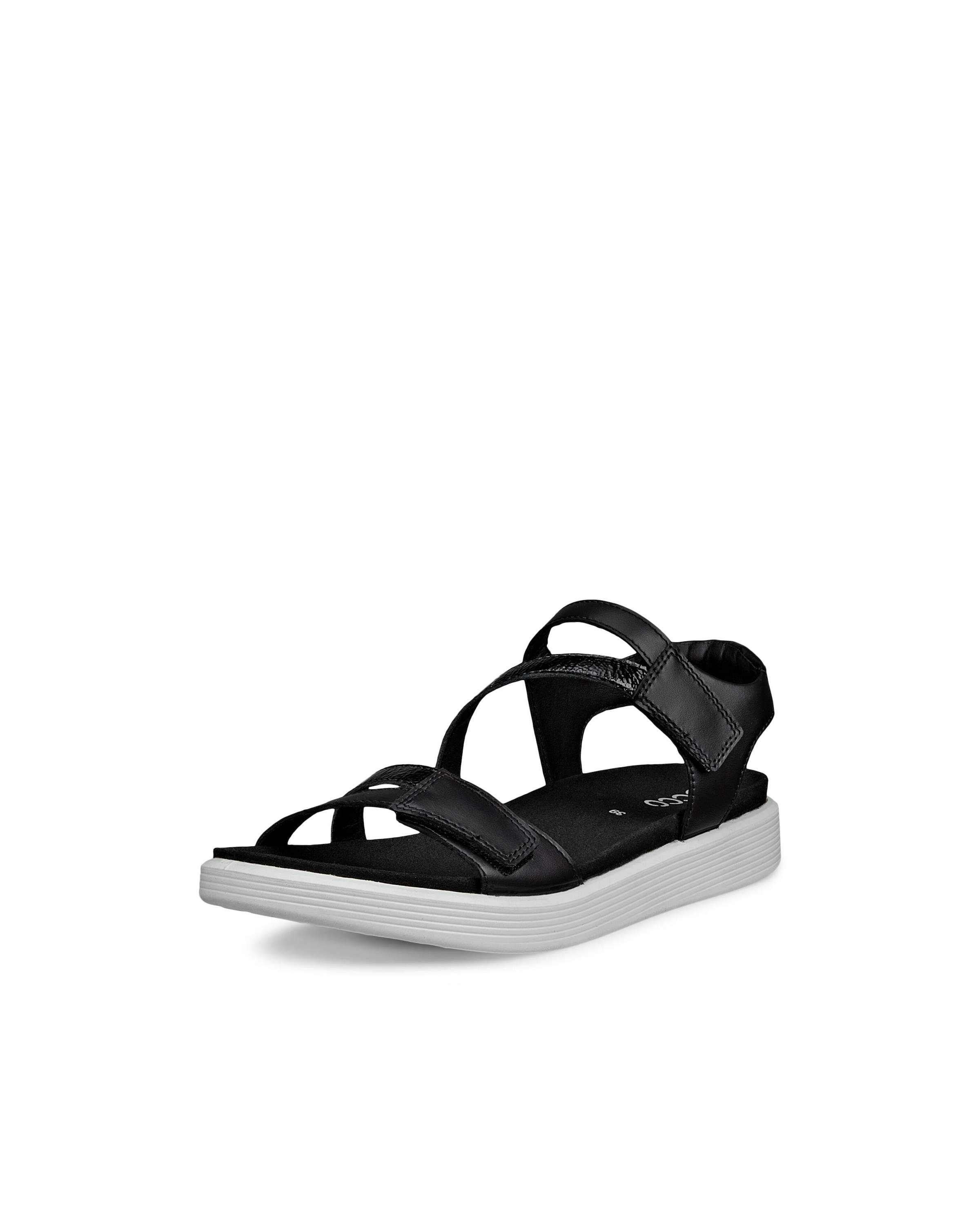 Ecco "SOFT SANDAL W 3-STRAP" Riemchensandale, Sommerschuh, Klettschuh mit Fußbett