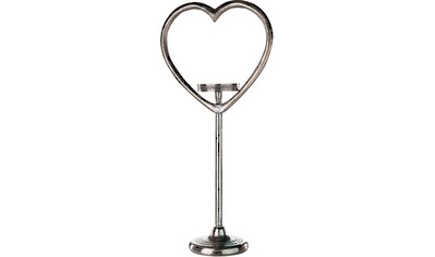 GILDE Kerzenhalter »Herz«, (1 St.), Kerzenleuchter aus Aluminium, Höhe ca. 63 cm kaufen