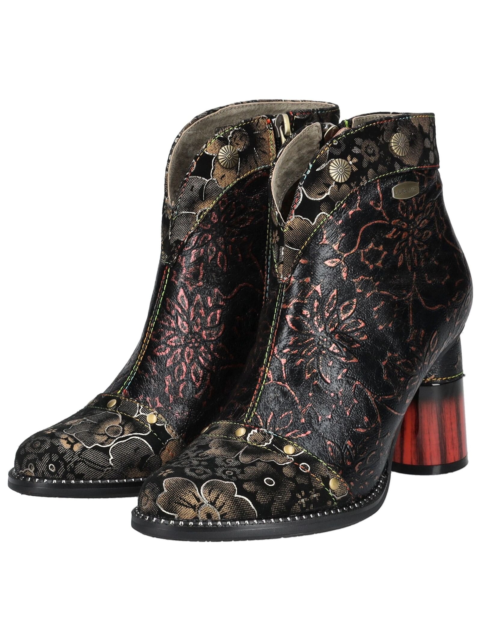 LAURA VITA High-Heel-Stiefelette »LAURA VITA Stiefelette Leder/Textil«