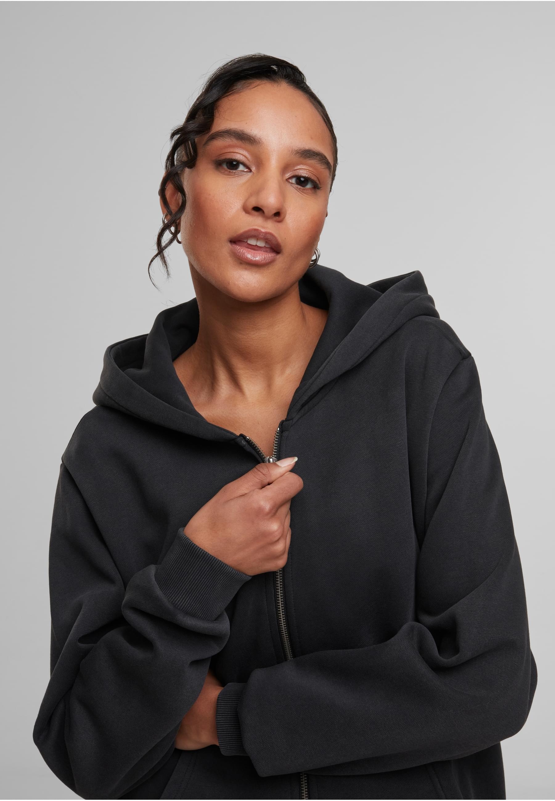 URBAN CLASSICS Sweatjacke »Urban Classics Ladies Vintage Heavy Zip Hoody«