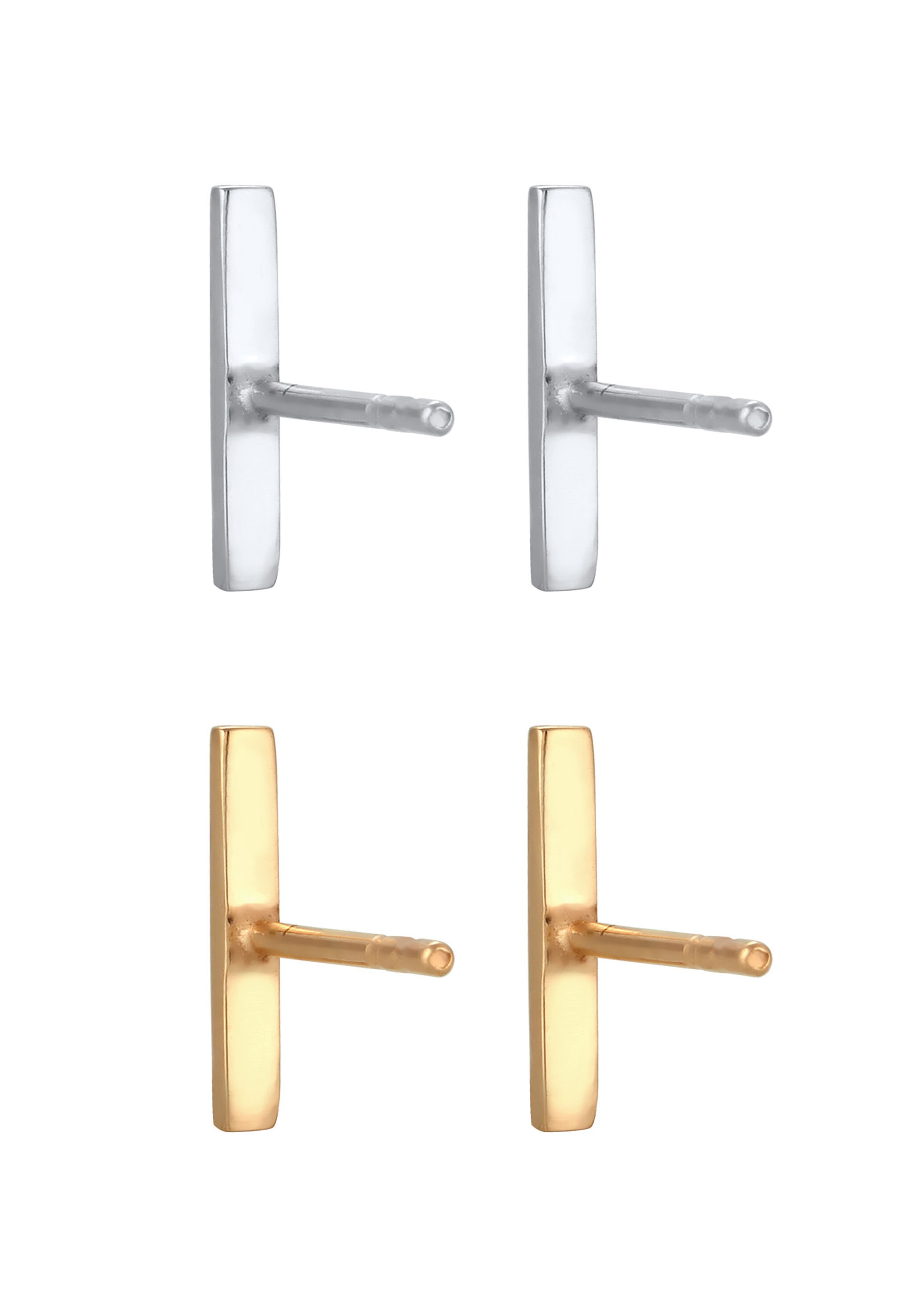Elli Ohrring-Set »Ohrstecker Stab 2er Set 925 Sterling Silber Bicolor«