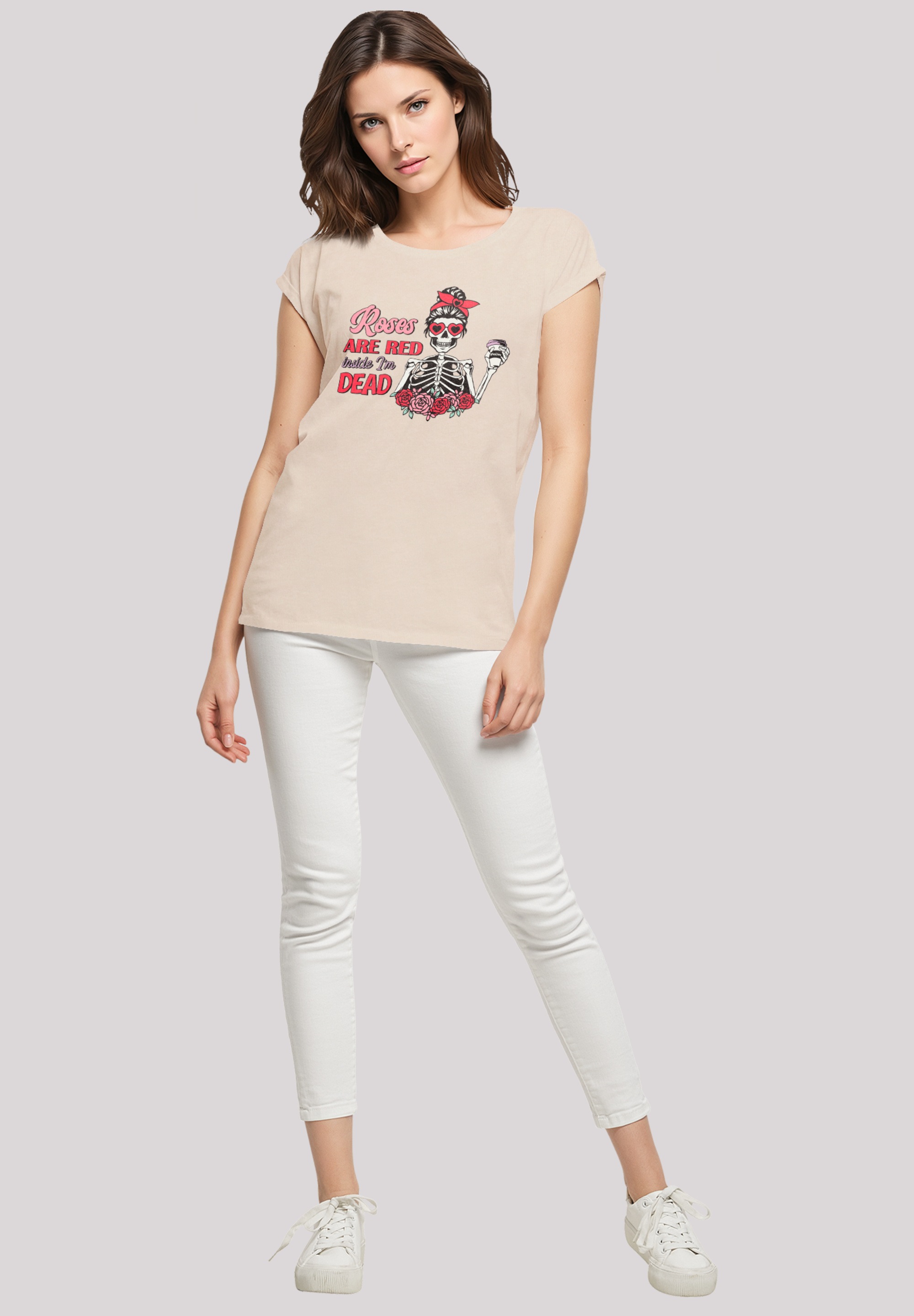 F4NT4STIC T-Shirt »Anti Valentinstag Roses are red«, Premium Qualität