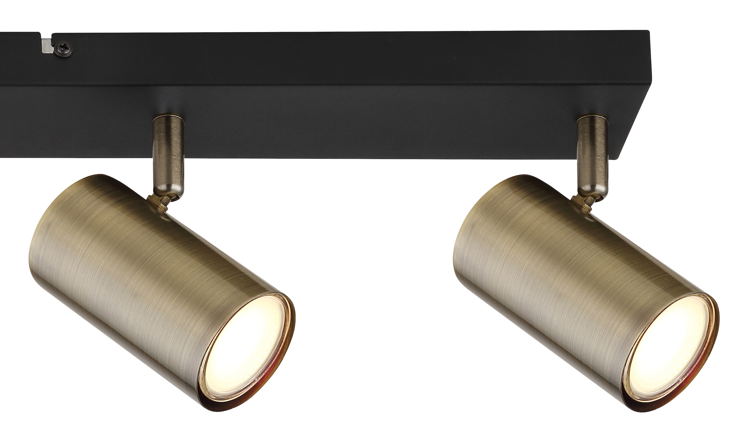 GLOBO LIGHTING Deckenspot »ROBBY« GU10 1 Stk. Strahler Schwarz/Alt-Messing, GU10, schwenkbar