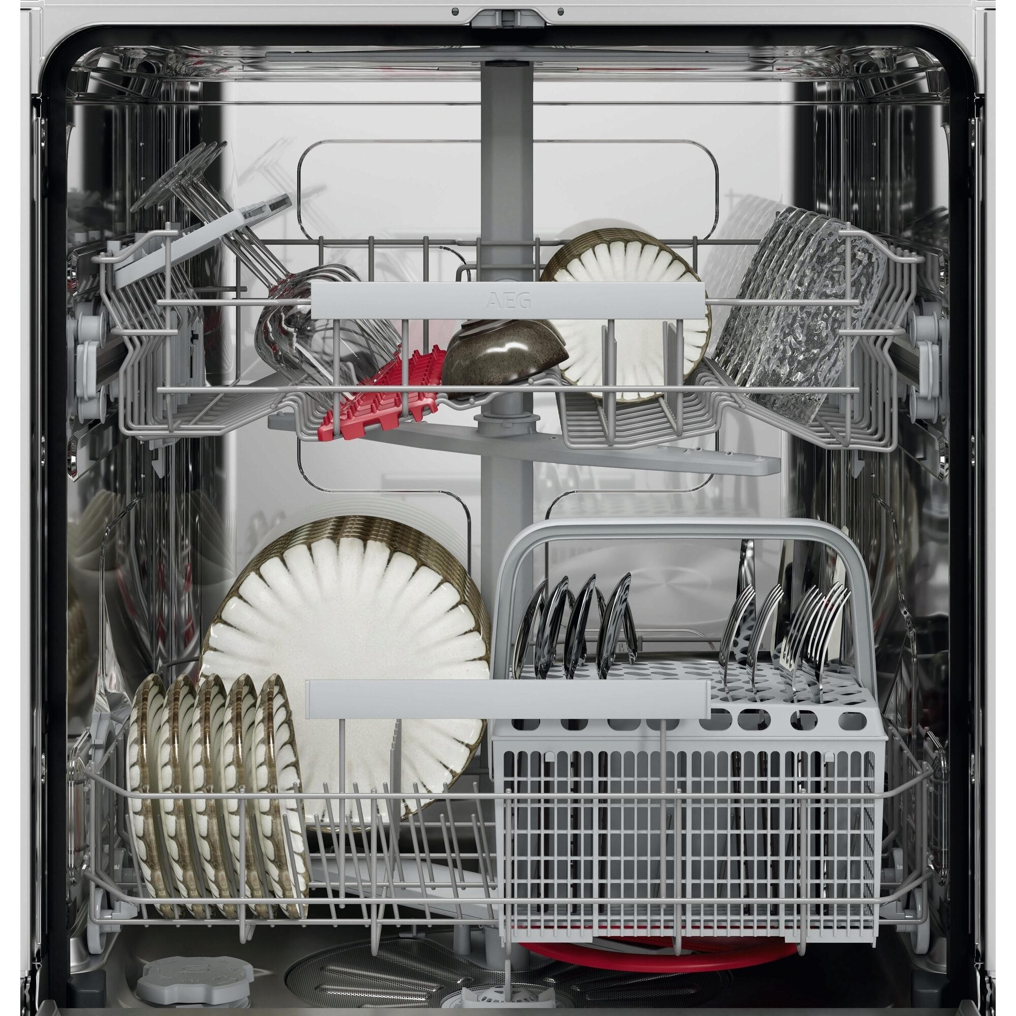 AEG Unterbaugeschirrspüler 6000 »GU620B2SCM« Spülmaschine – starke Sprühabdeckung, viel Platz & sauber