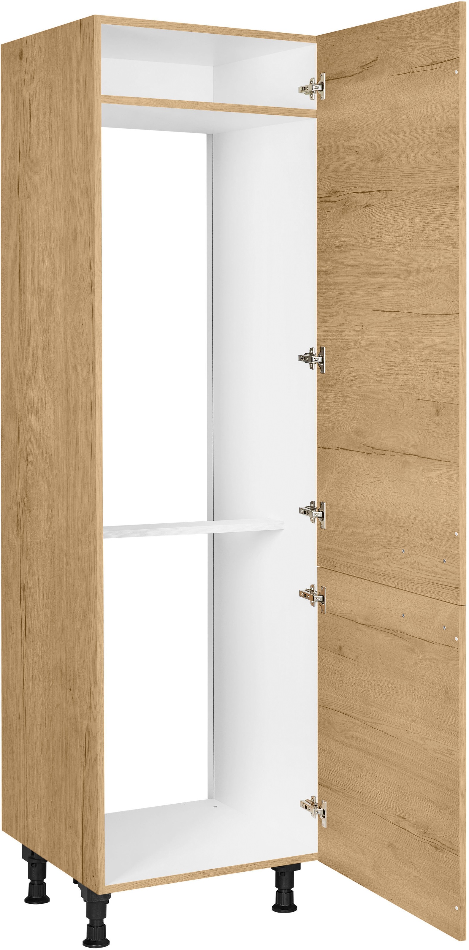 nobilia® Kühlmodul »"Structura", für ein Kühl- und Gefrierschrank, Ausrichtung wählbar«, vormontiert, Ausrichtung wählbar, Breite/Höhe: 60/216,6 cm