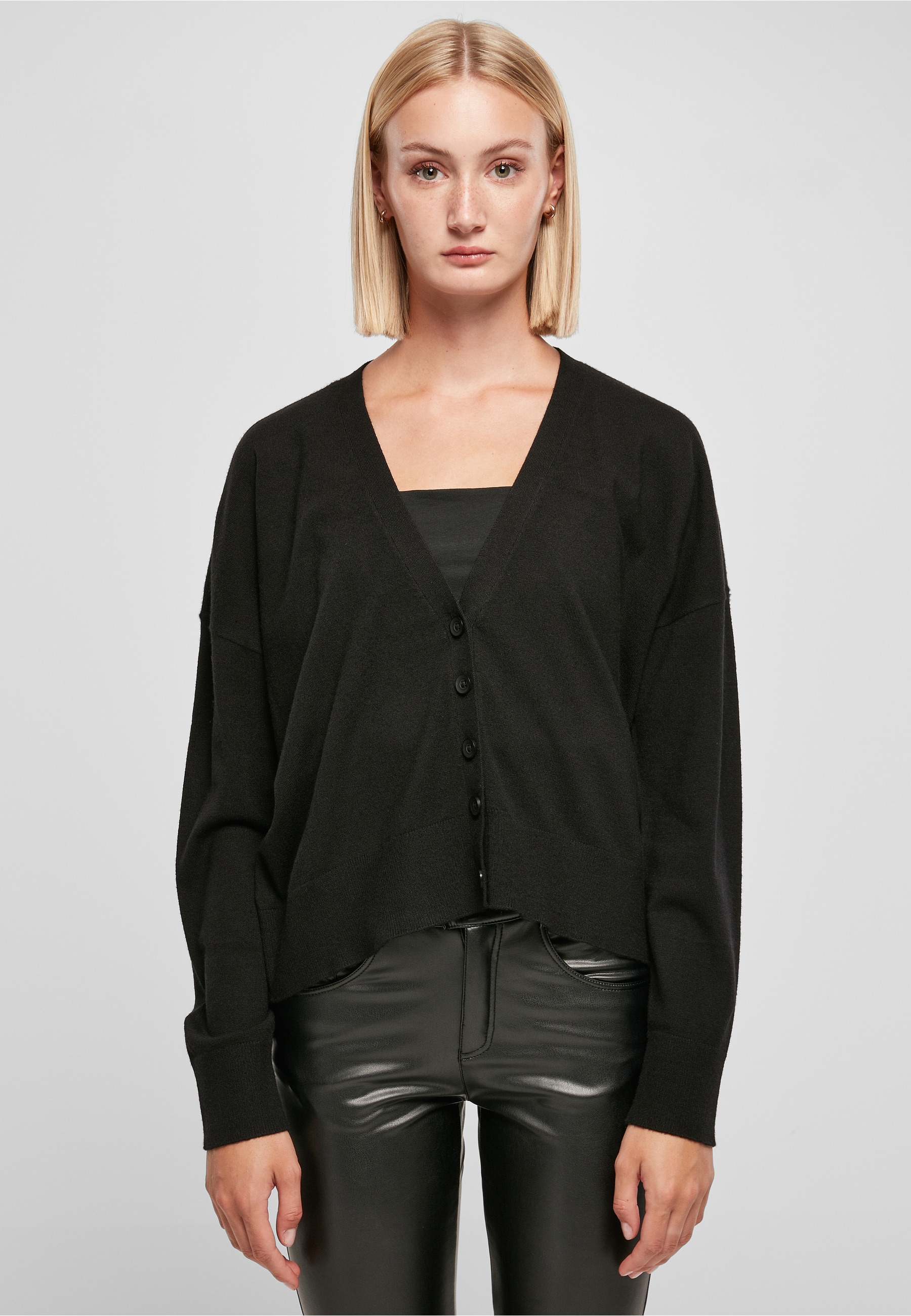 URBAN CLASSICS Cardigan »Urban Classics Damen Ladies Eco Viscose Oversized Cardigan« 1 Stk.