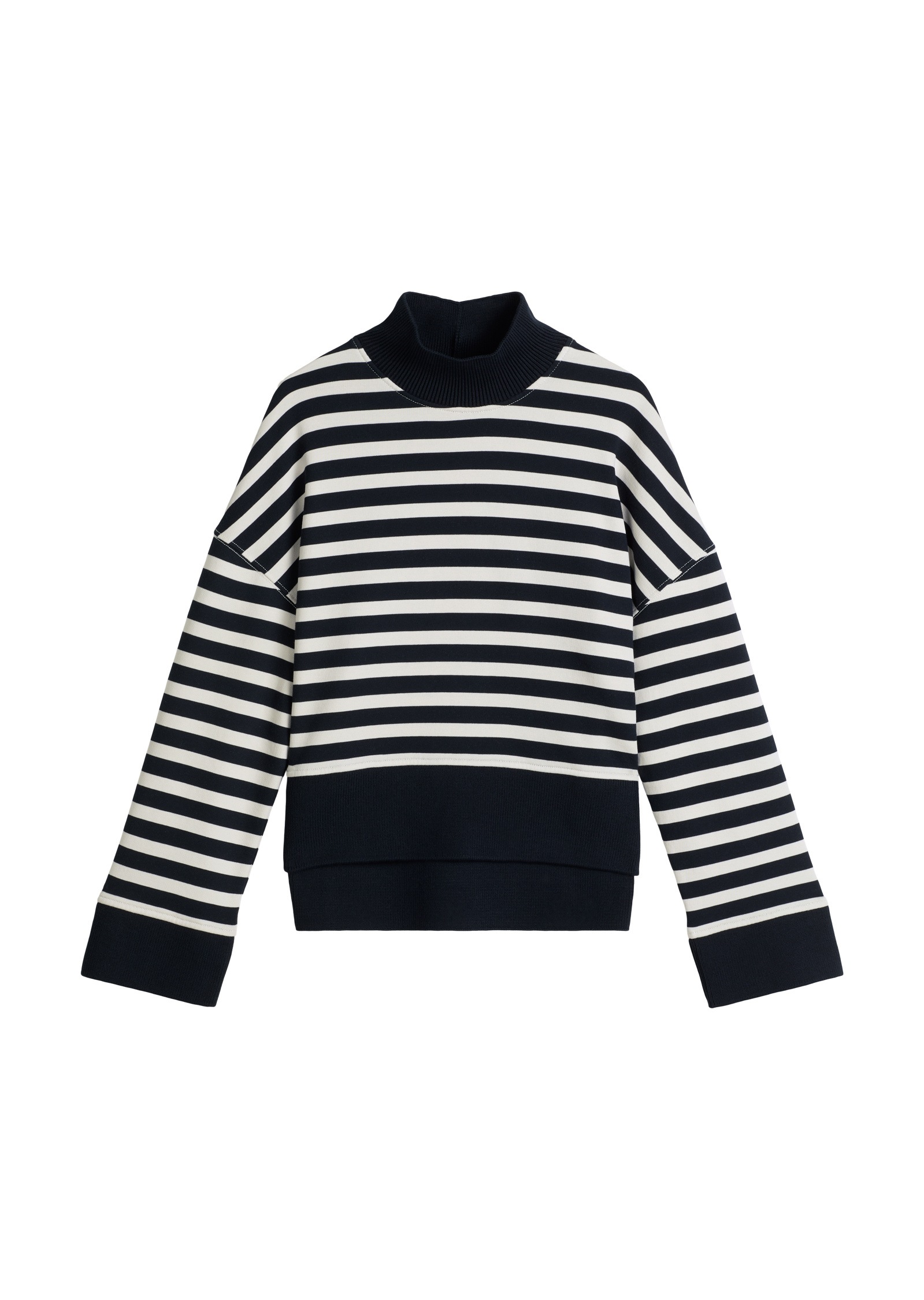Marc O'Polo Sweatshirt »mit breitem Rippstrick-Bund«
