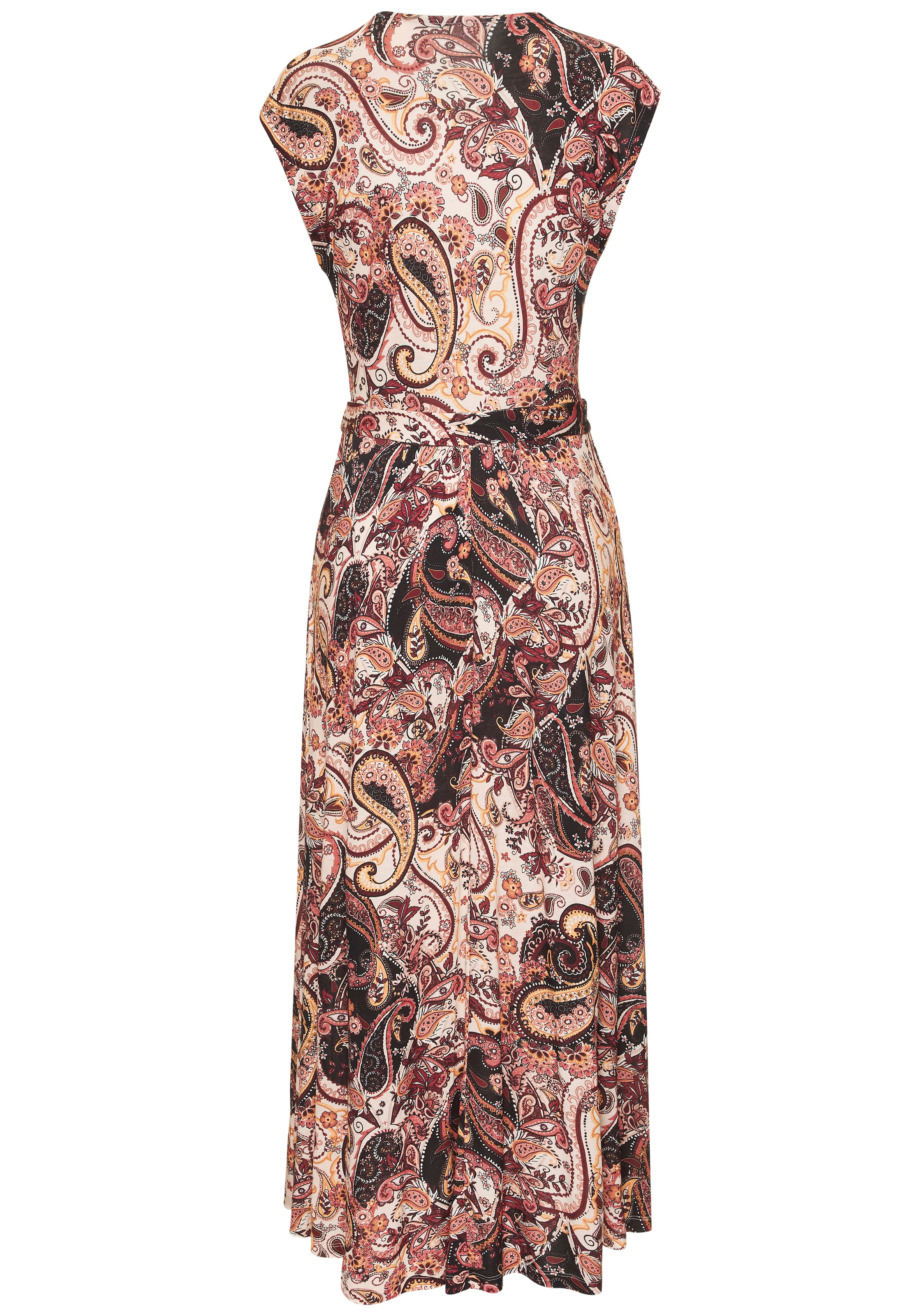 Vivance Maxikleid, (mit Bindegürtel), mit Alloverdruck, Sommerkleid mit Taschen, Strandkleid