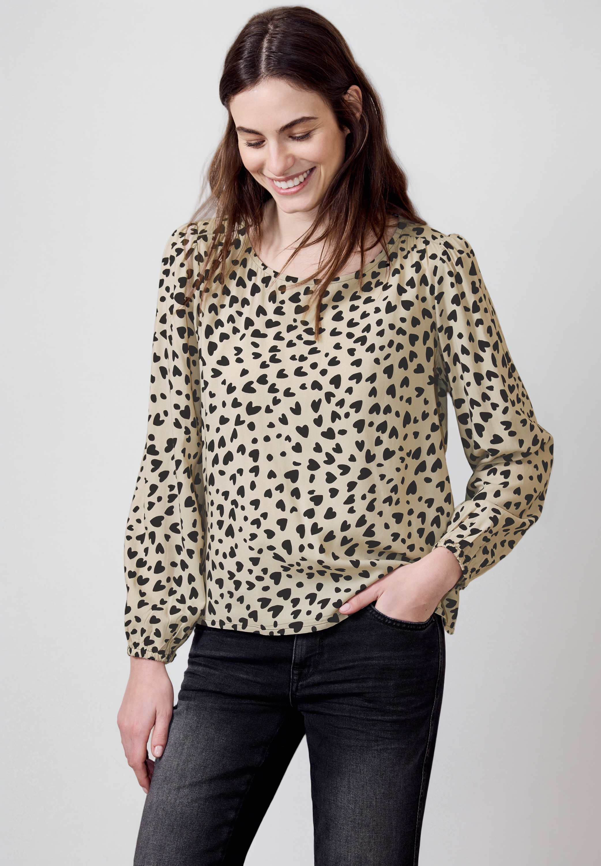 STREET ONE STUDIO Langarmbluse aus softer Viskose günstig online kaufen