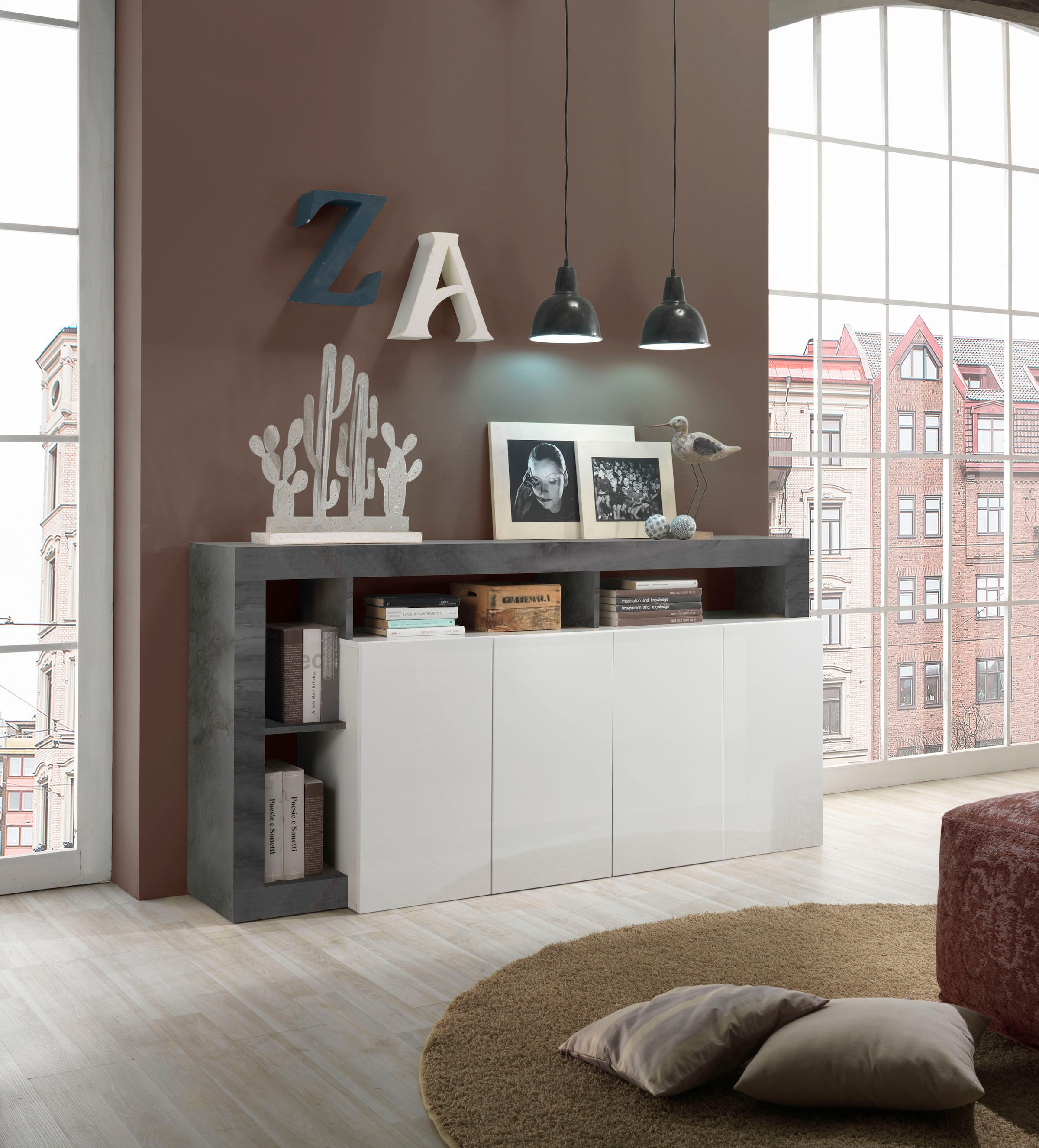 Home affaire Sideboard "Hamburg" Breite 184 cm günstig online kaufen