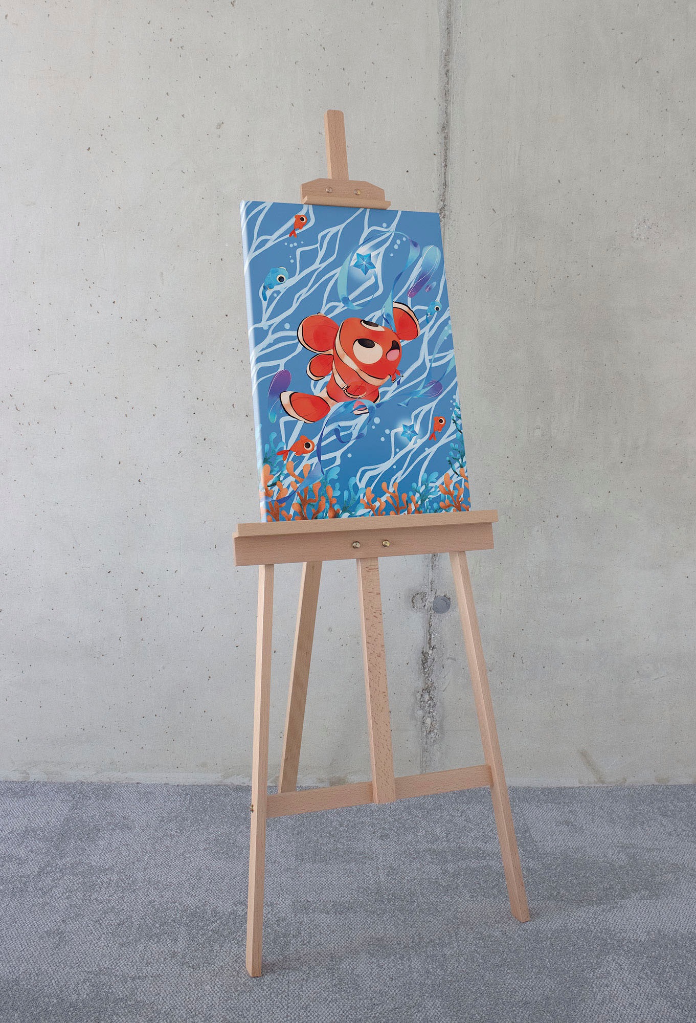 Komar Leinwandbild "Carefree Nemo - Größe 40 x 60 cm", Disney, (1 St., 40 x günstig online kaufen