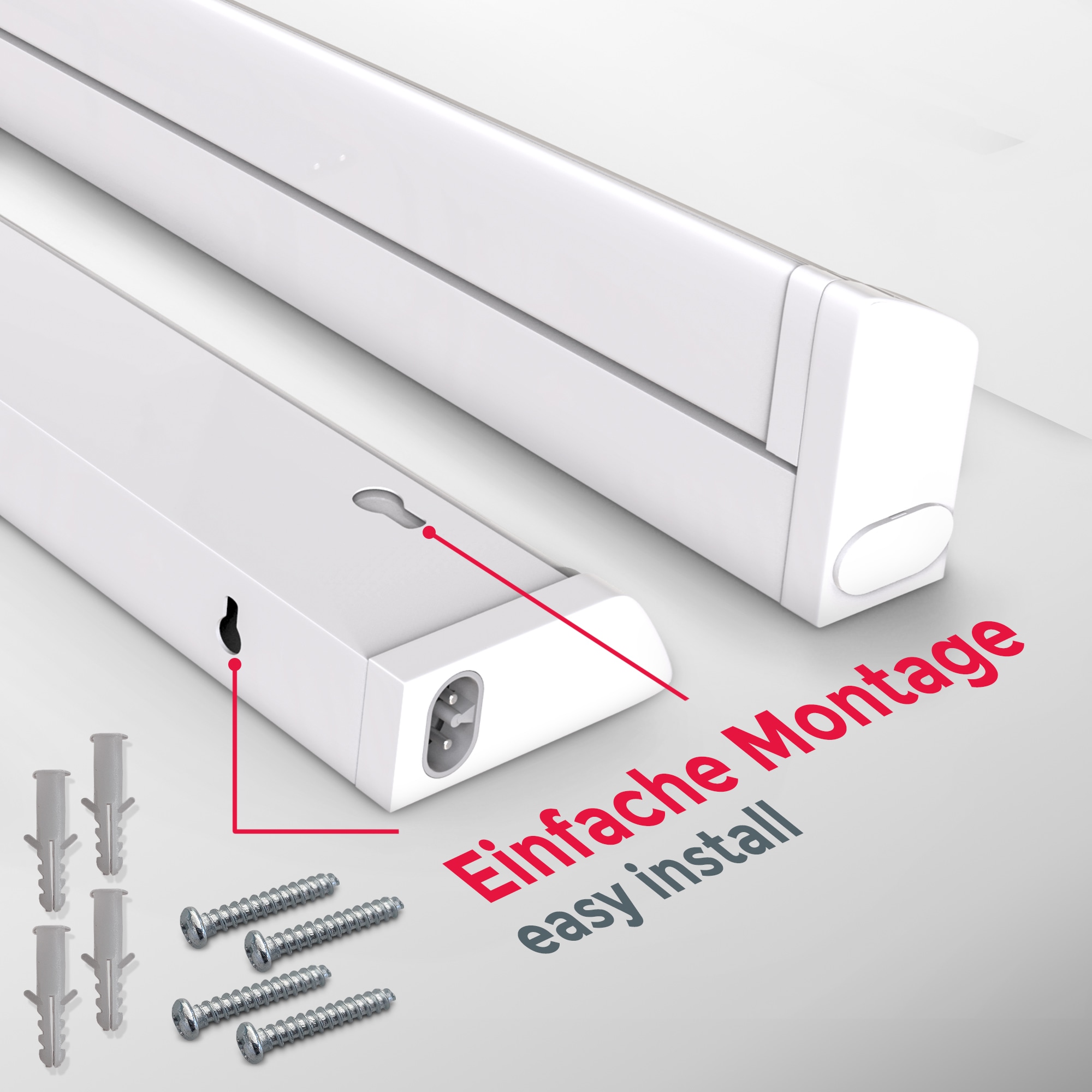 B.K.Licht Lichtleiste, 1 flammig, Leuchtmittel LED-Board | LED fest integriert, Unterschrankleuchte, 150° schwenkbar, Farbtemperatur wählbar, weiß