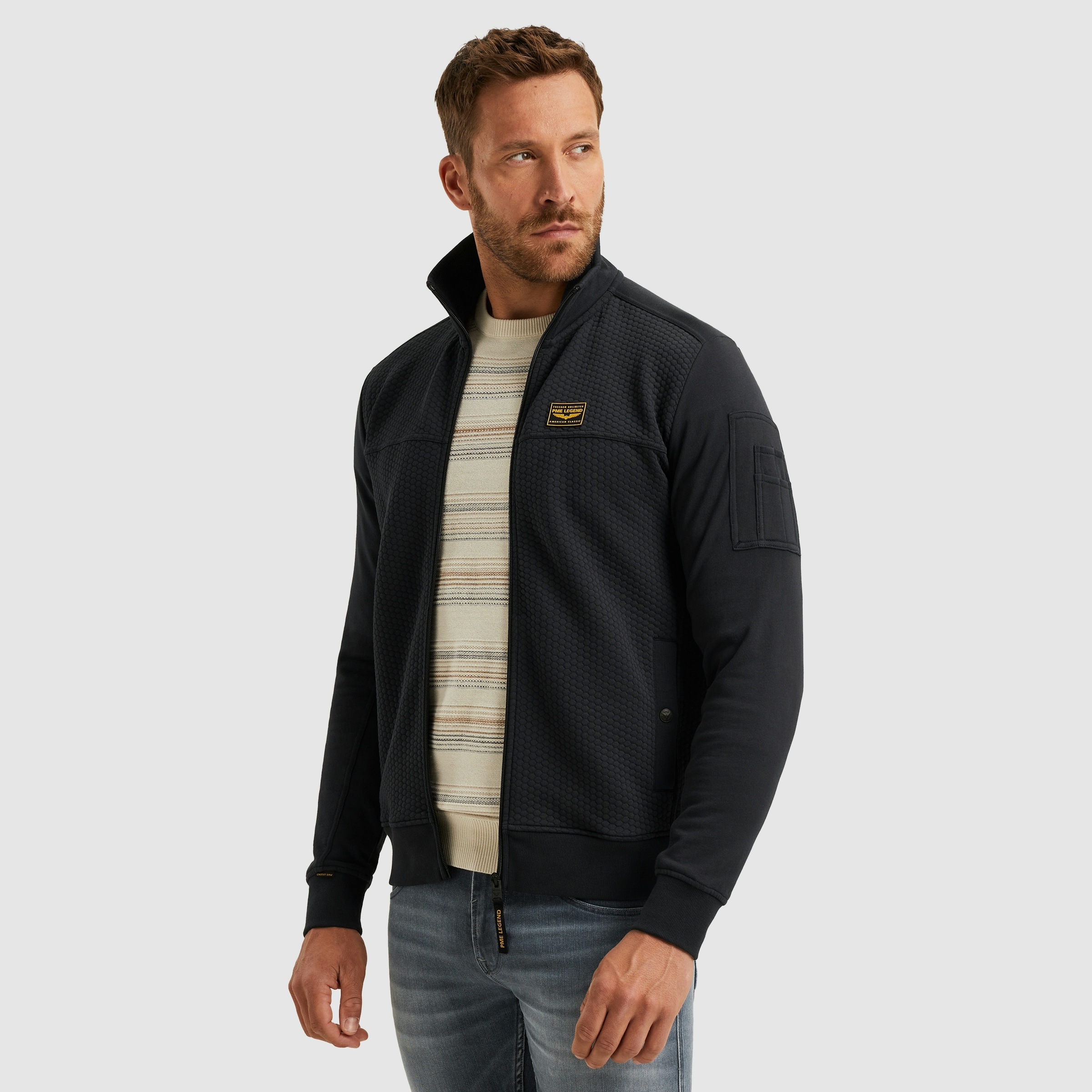 PME LEGEND Sweatjacke mit Logo Stickerei günstig online kaufen