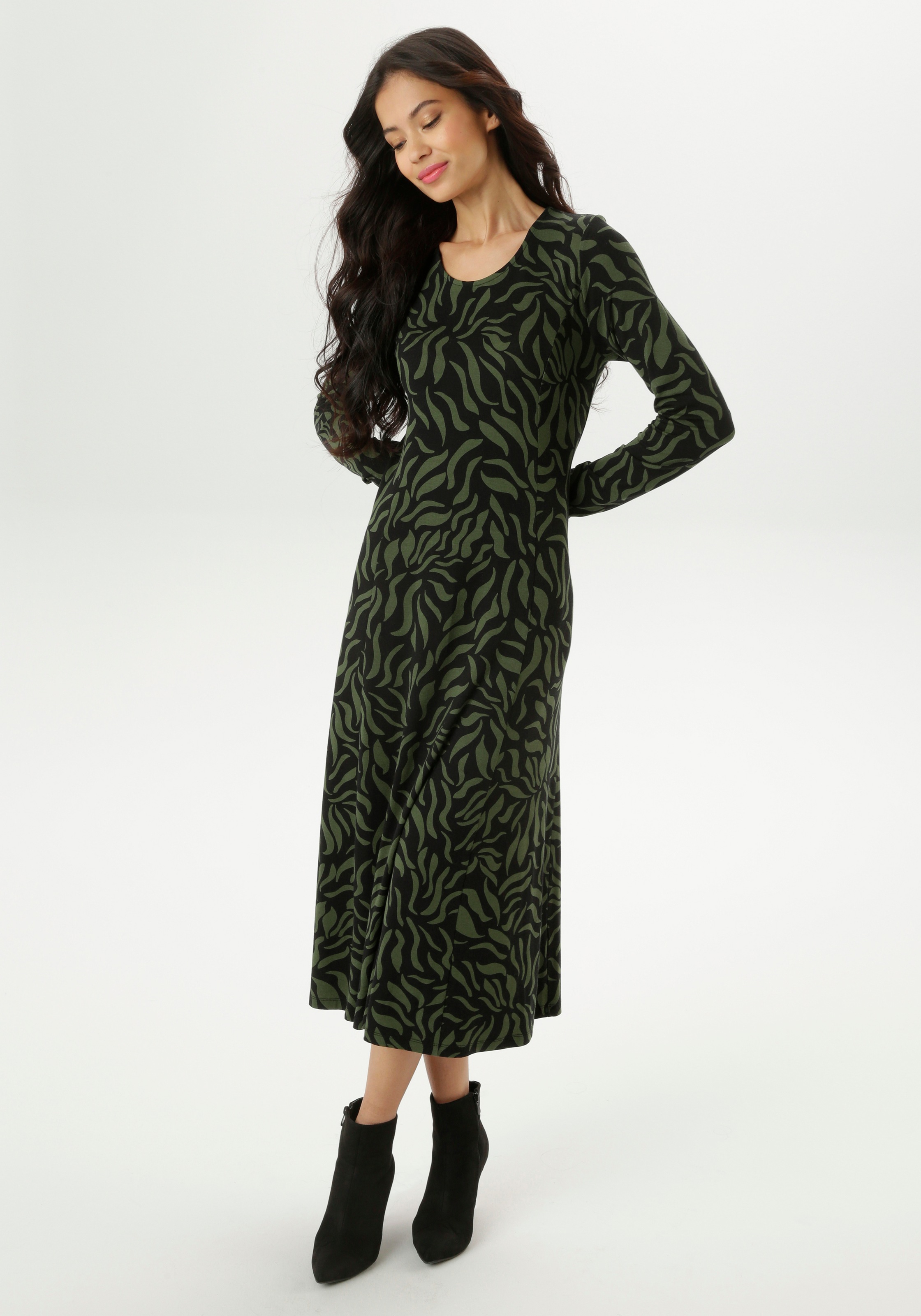 Thumbnail - Aniston SELECTED Midikleid in leichter A-Linien-Form