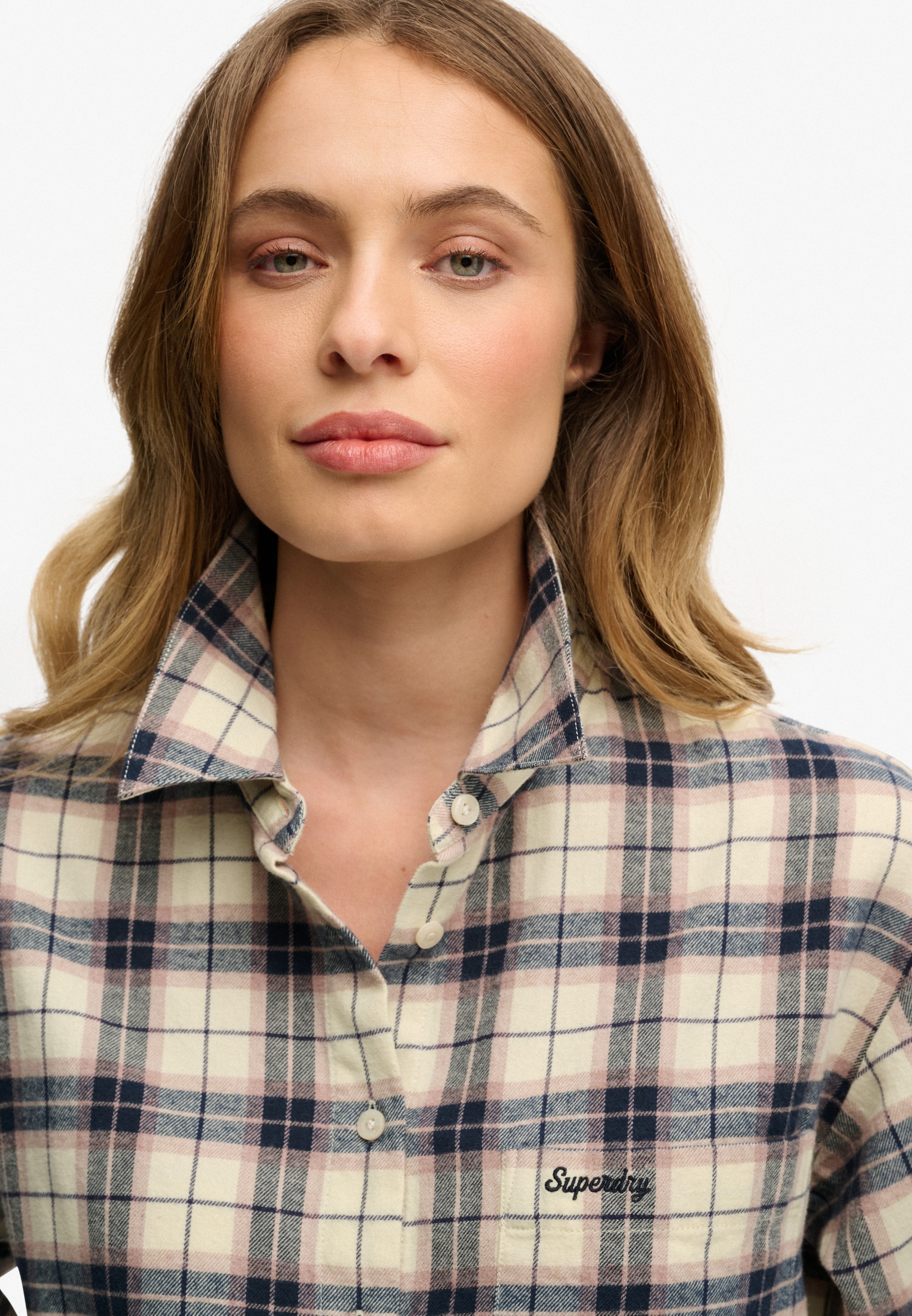 Thumbnail - Superdry Karobluse "CHECK FLANNEL RELAXED SHIRT" Baumwolle, relaxed fit, aus weichem Flanell