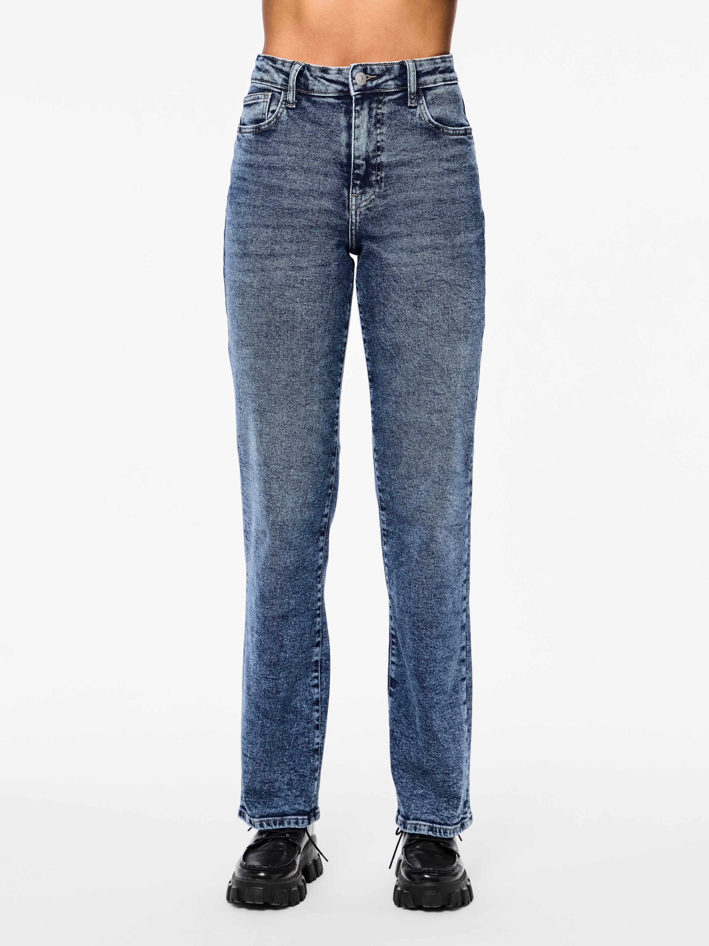 pieces Straight-Jeans "PCKELLY HW STRAIGHT JEANS MB402 NOOS BC" günstig online kaufen