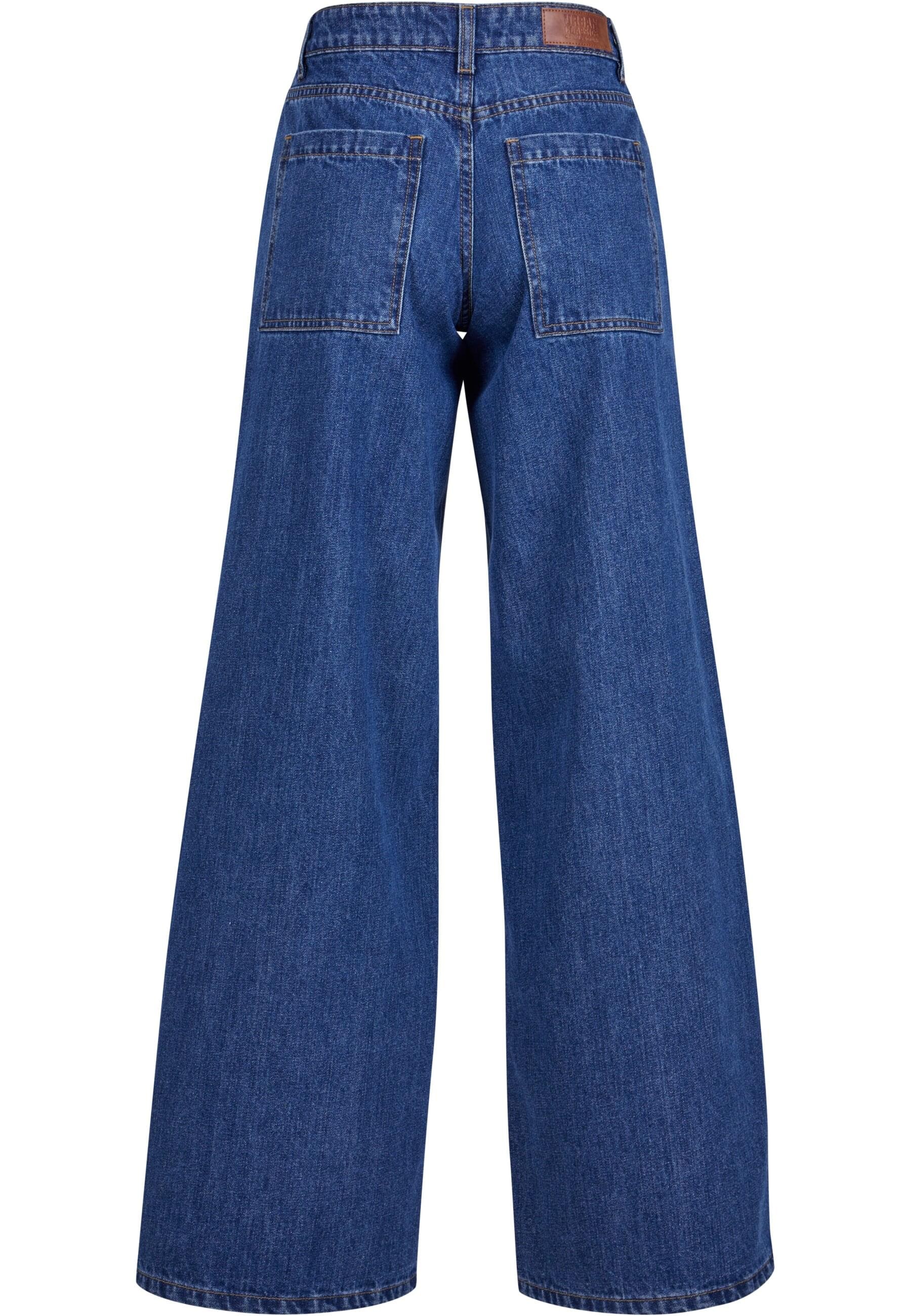 URBAN CLASSICS Bequeme Jeans »Urban Classics Damen Ladies Mid Waist Wide Denim«