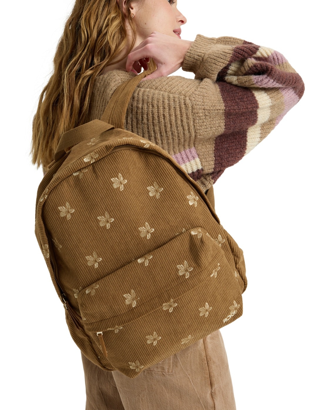 ROXY Damen Tagesrucksack "Feeling Emby"woodsmoke, Kunstfaser, Rucksäcke