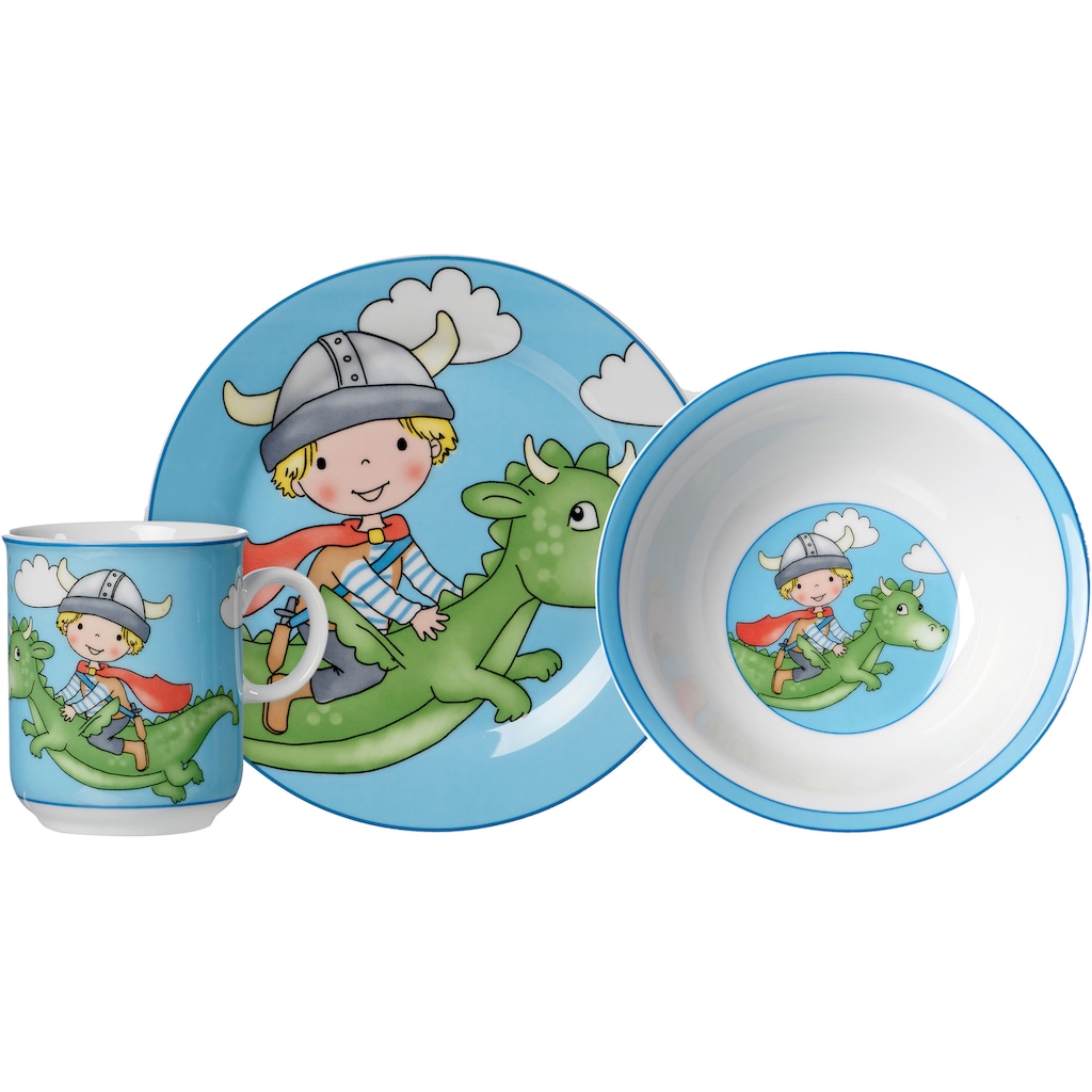 Ritzenhoff & Breker Kindergeschirr-Set »Drache«, (Set, 3 tlg.)