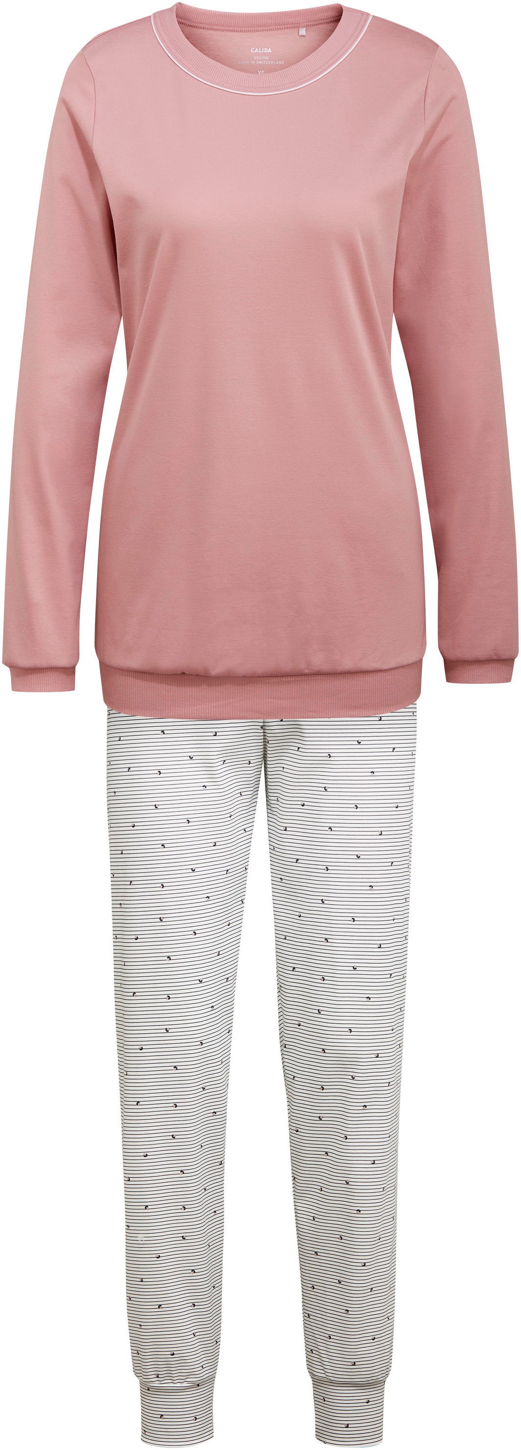 CALIDA Schlafanzug "Sweet Dreams", (2 tlg.), Interlock-Qualität, Langarm, G günstig online kaufen