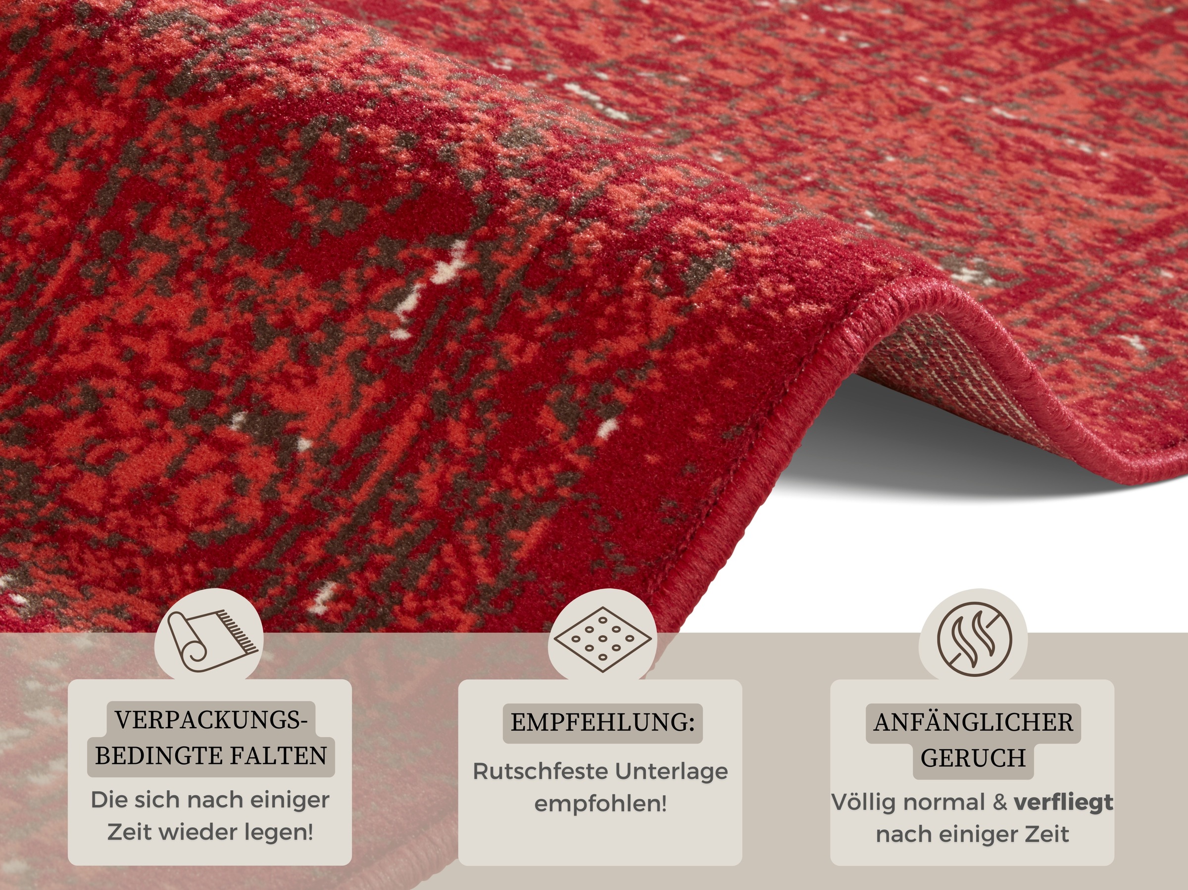 HANSE Home Läufer »Plume«, rechteckig, 9 mm Höhe, Kurzflor, Used-Look, Teppich, Vintage, Esszimmer, Wohnzimmer, Flur