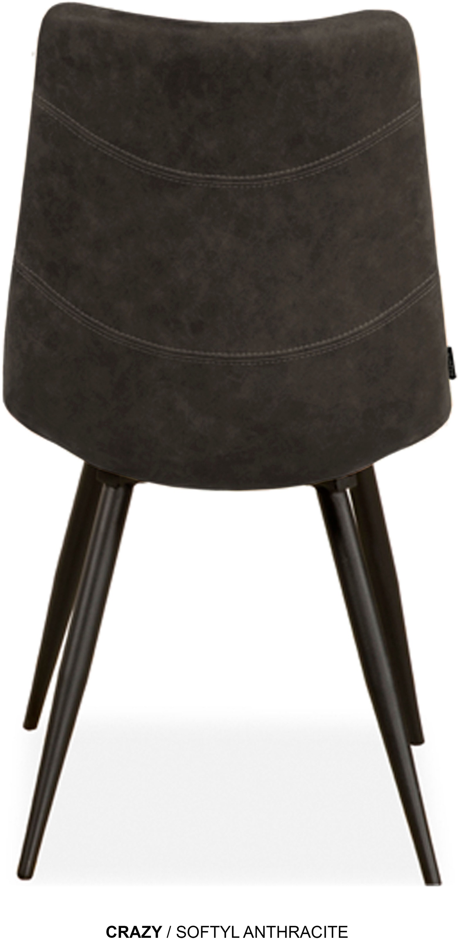 Esszimmerstuhl OMG DESIGN "Crazy", anthrazit, schwarz, anthrazit, B:46cm H:87cm T:65cm, Polyester, Stühle, Esszimmerstuhl, Esszimmerstuhl, pflegeleichter Bezug, mit Handgriff 2