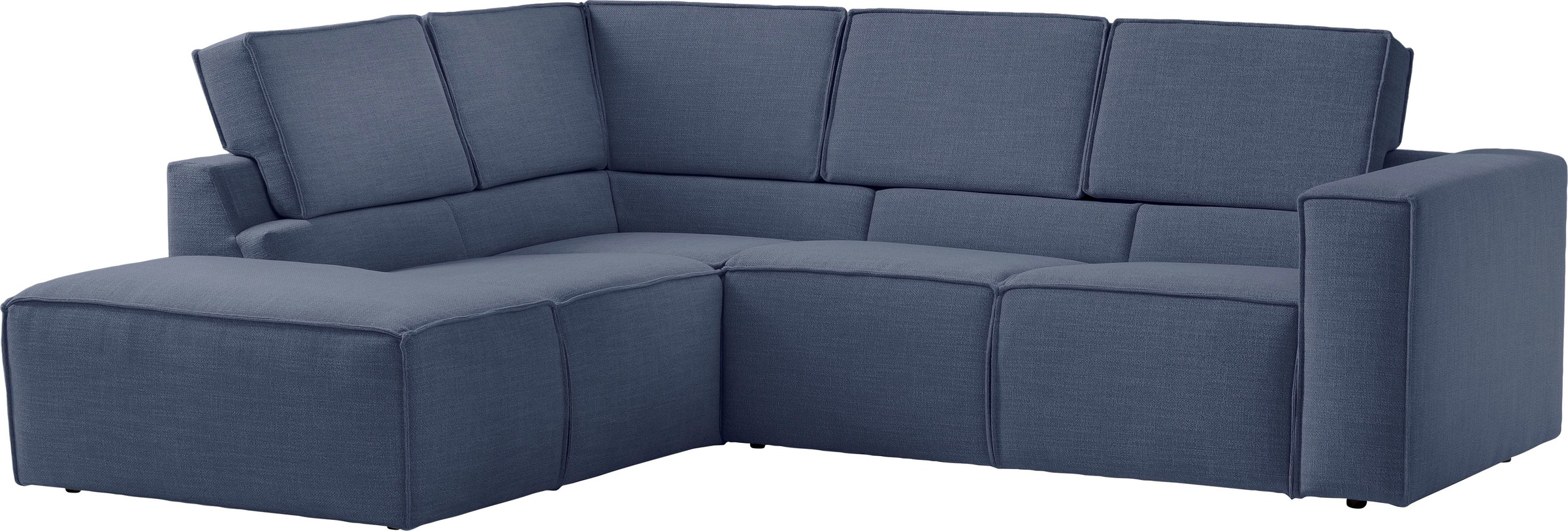 TRENDMANUFAKTUR Ecksofa »Dice, aktuelles Design, L-Form, mit komfortabler«, Sitztiefenverstellung und Kaltschaumpolsterung toller Sitzkomfort