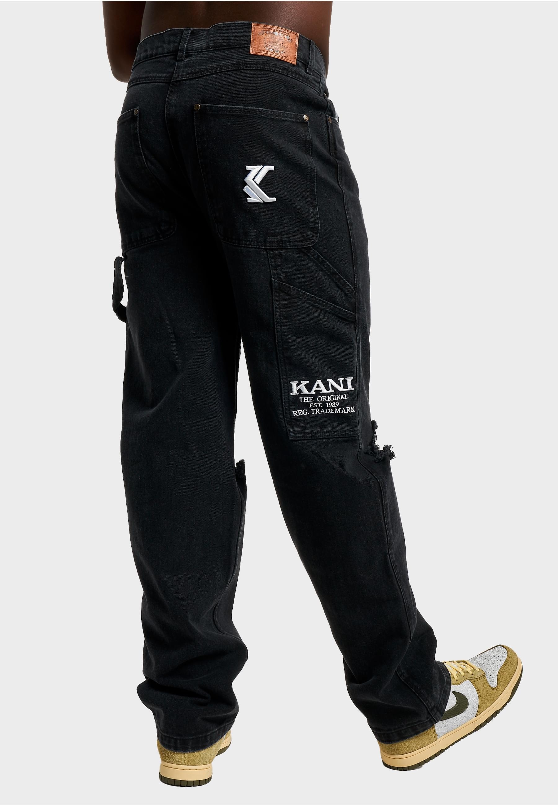 Karl Kani Bequeme Jeans »Karl Kani Herren KK Retro Baggy Workwear Knee Cut Denim«, (1 tlg.)