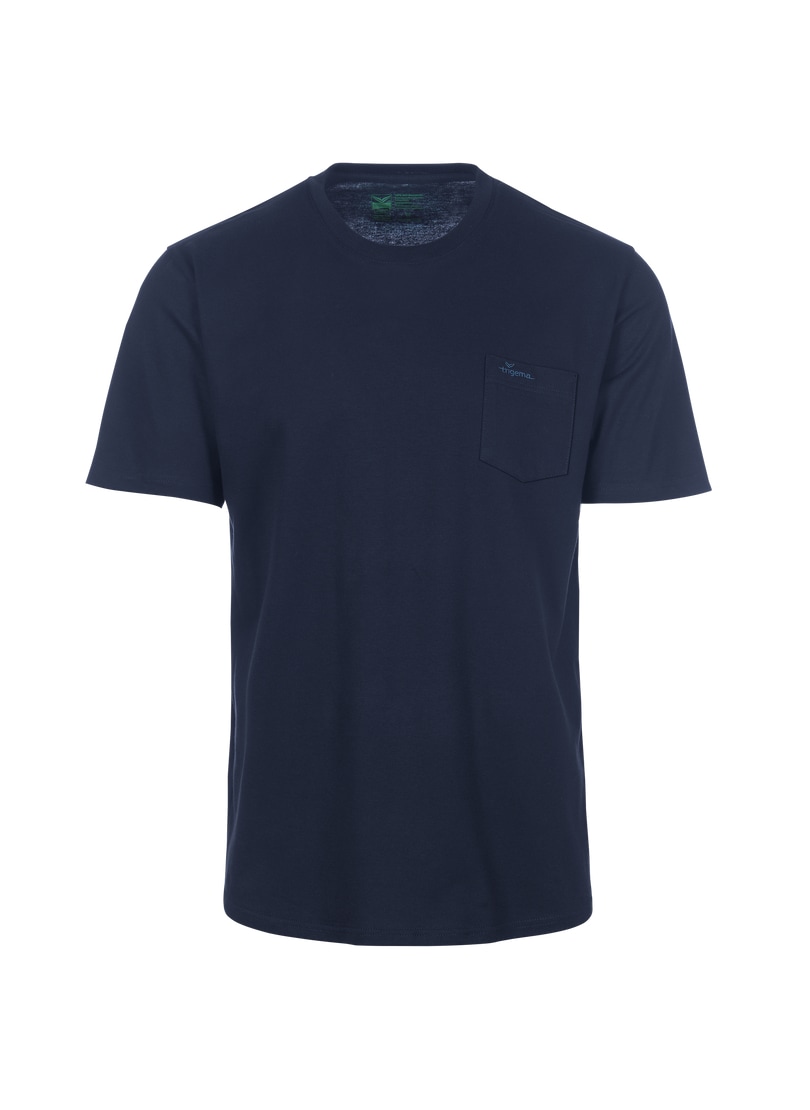 Trigema T-Shirt »TRIGEMA T-Shirt aus Biobaumwolle mit Brusttasche«, (1 tlg.)