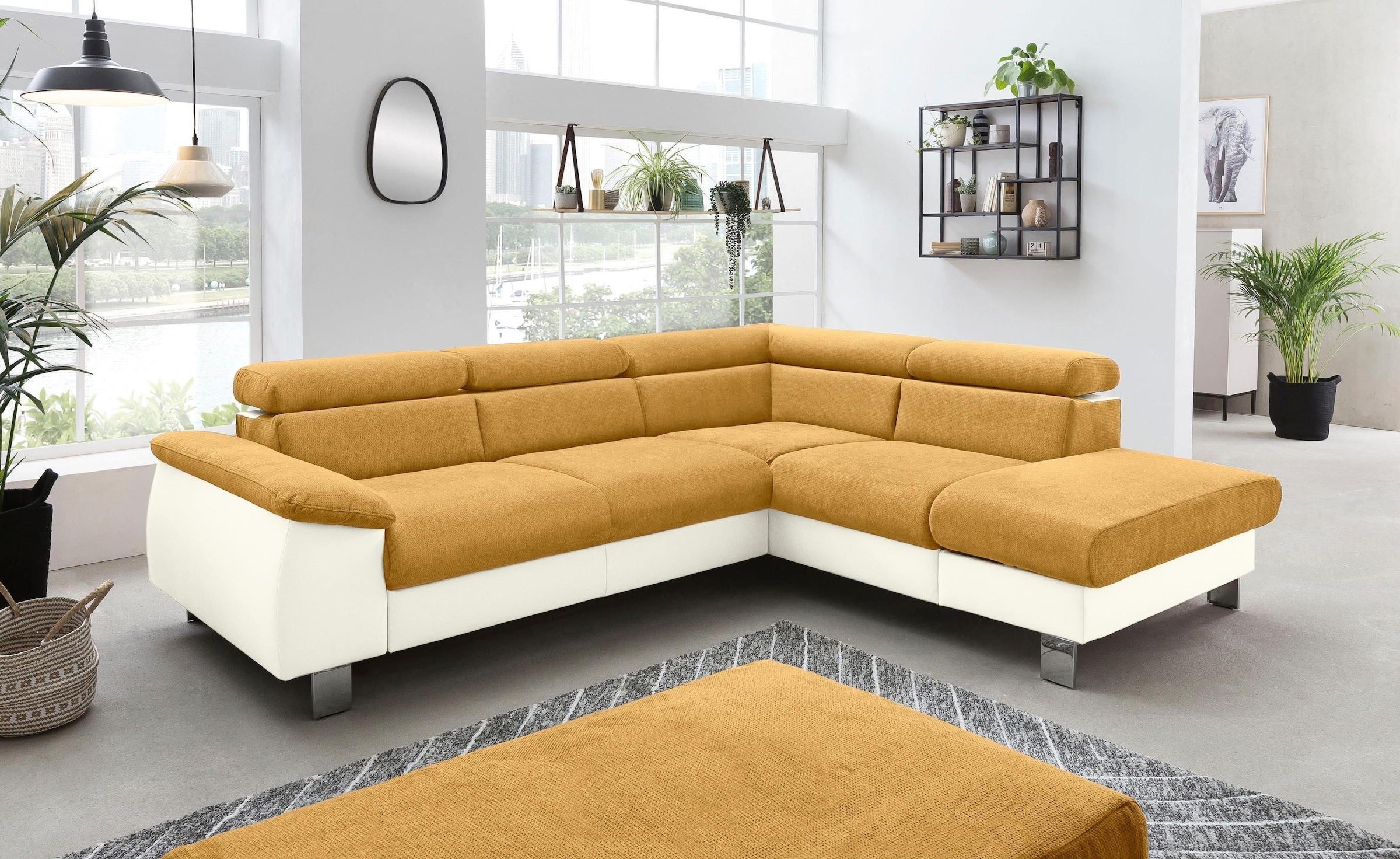 COTTA Polstergarnitur "Komaris L-Form", (Set), Set bestehend aus: Ecksofa m günstig online kaufen