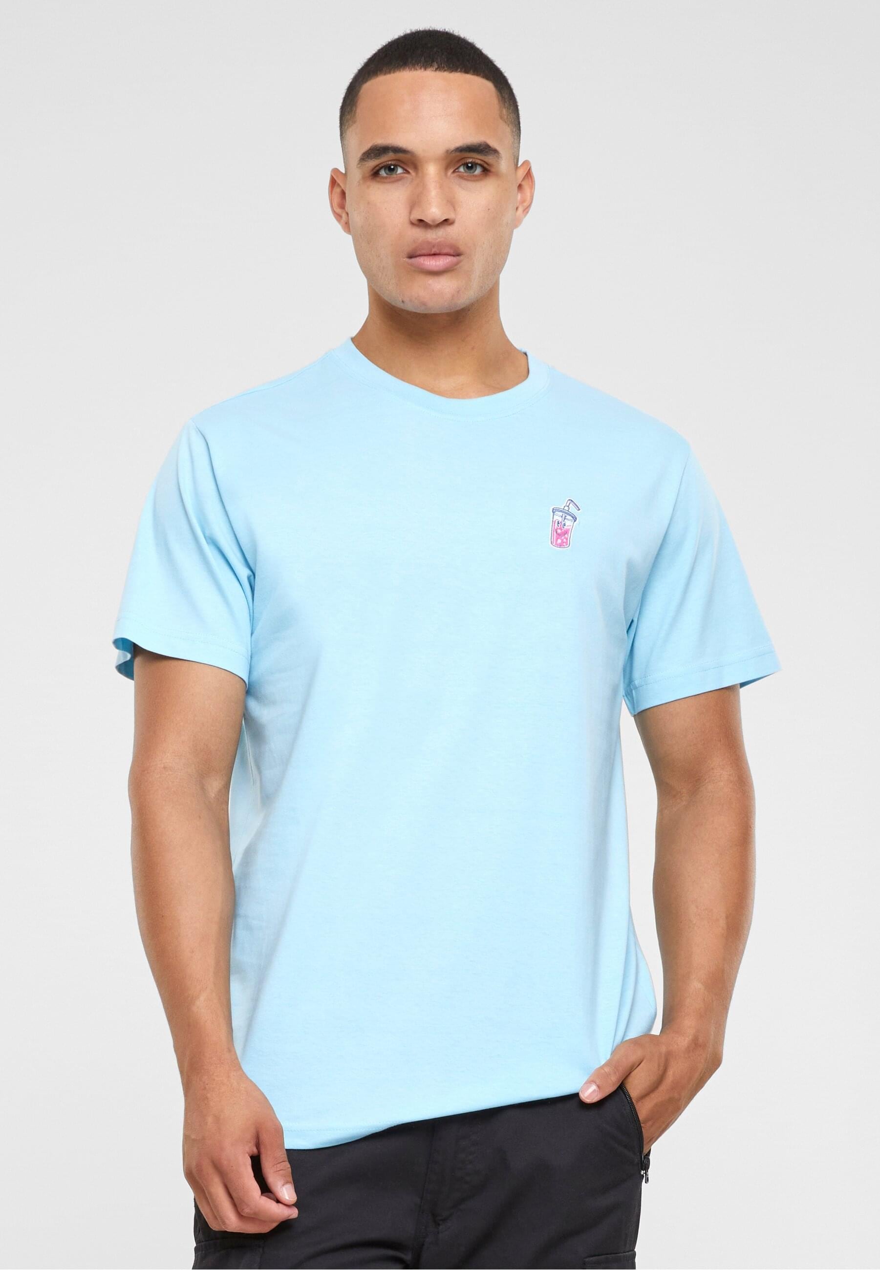 MisterTee T-Shirt »MisterTee Herren Good Vibes Drink Tee EMB«, (1 tlg.)
