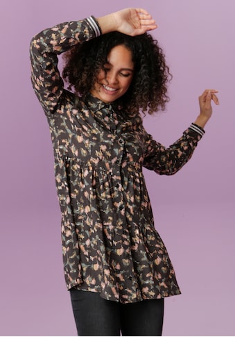 Aniston CASUAL Hemdbluse, Tape mit Glitzerstreifen an den Manschetten - NEUE KOLLEKTION kaufen