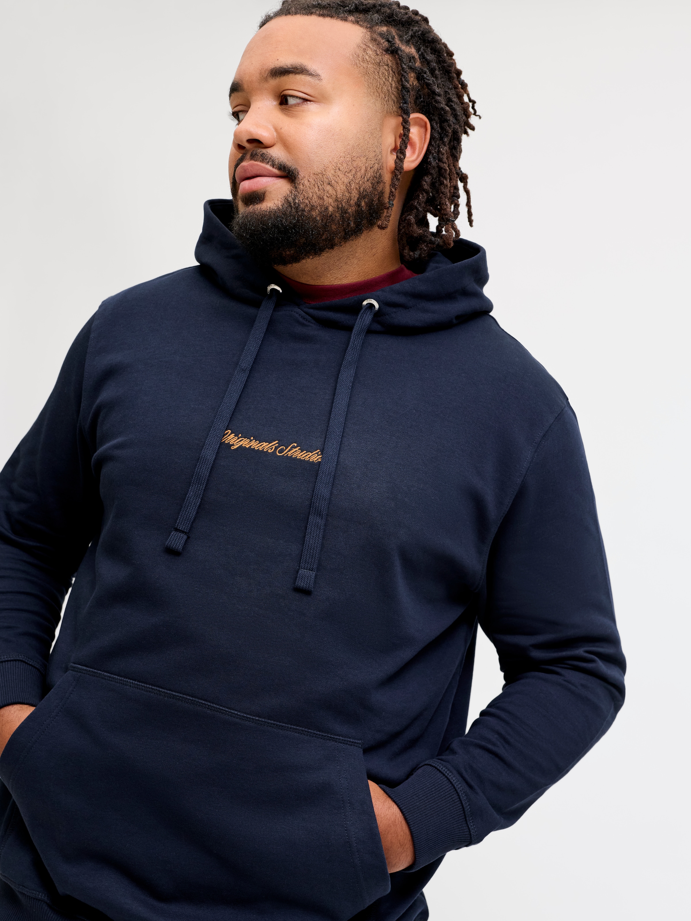Jack & Jones PlusSize Kapuzensweatshirt »JORNORREBRO EMB SWEAT HOOD PLS«, Baumwollmischung, regular fit
