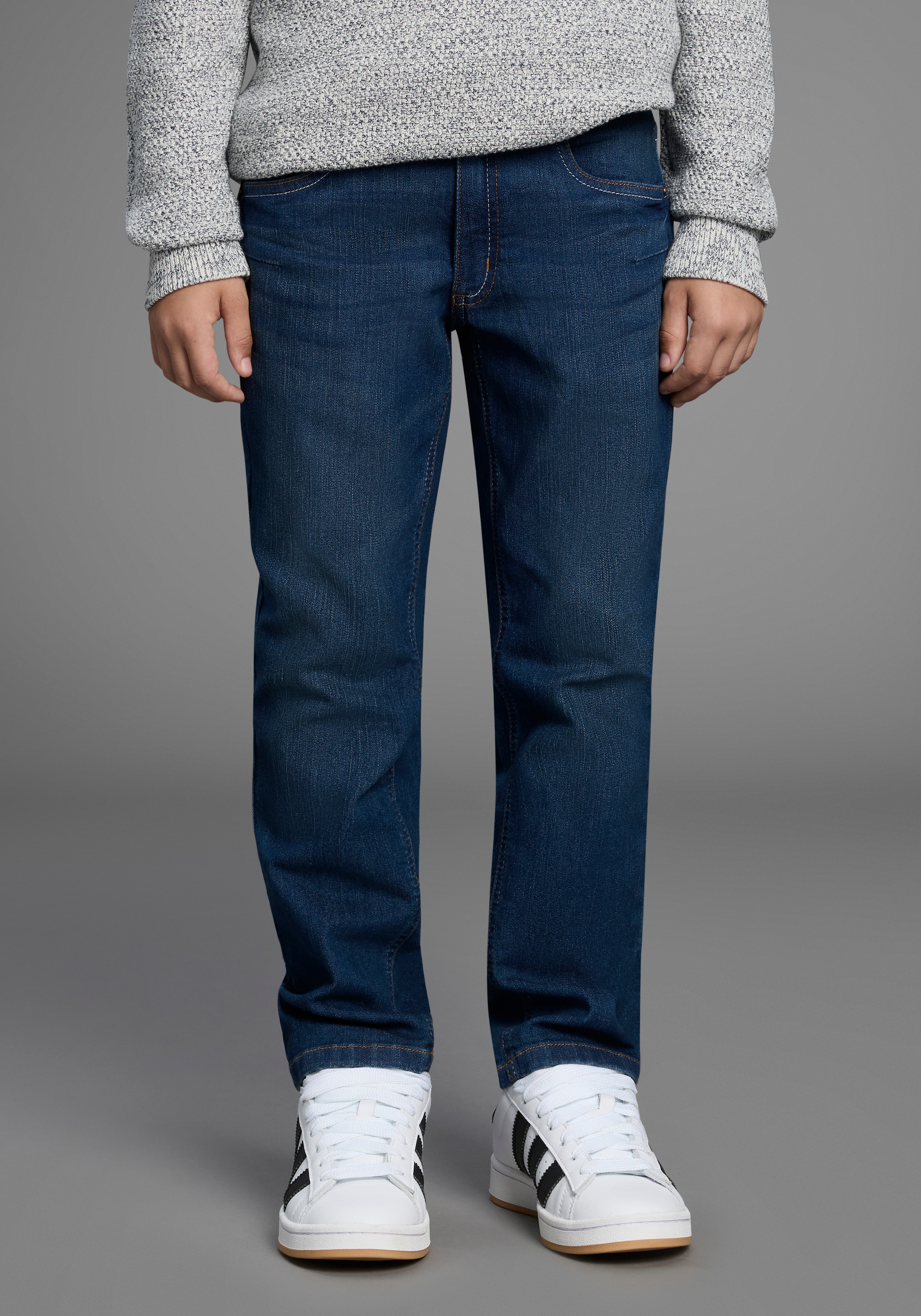 H.I.S Relax-fit-Jeans "H.I.S Stretchjeans in gerader Form für Jungen" Für TEENS. Gerade Jeans in authentischer Waschung