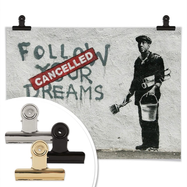 Wall-Art Poster »Graffiti Bilder Follow your dreams«, Schriftzug, (1 St.),  Poster, Wandbild, Bild, Wandposter bestellen | BAUR