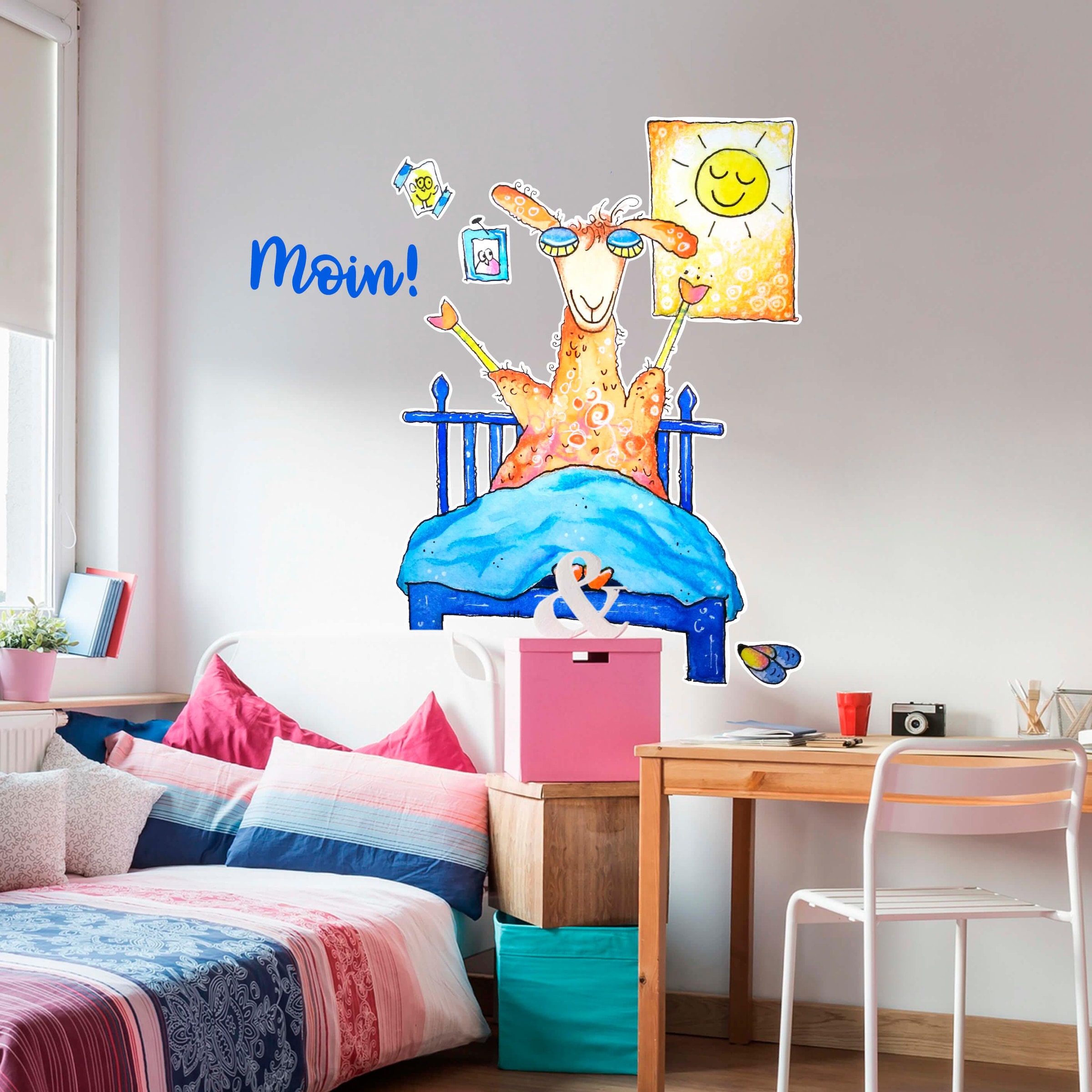 Wall-Art Wandtattoo »Guten Morgen Lama«, selbstklebend, entfernbar