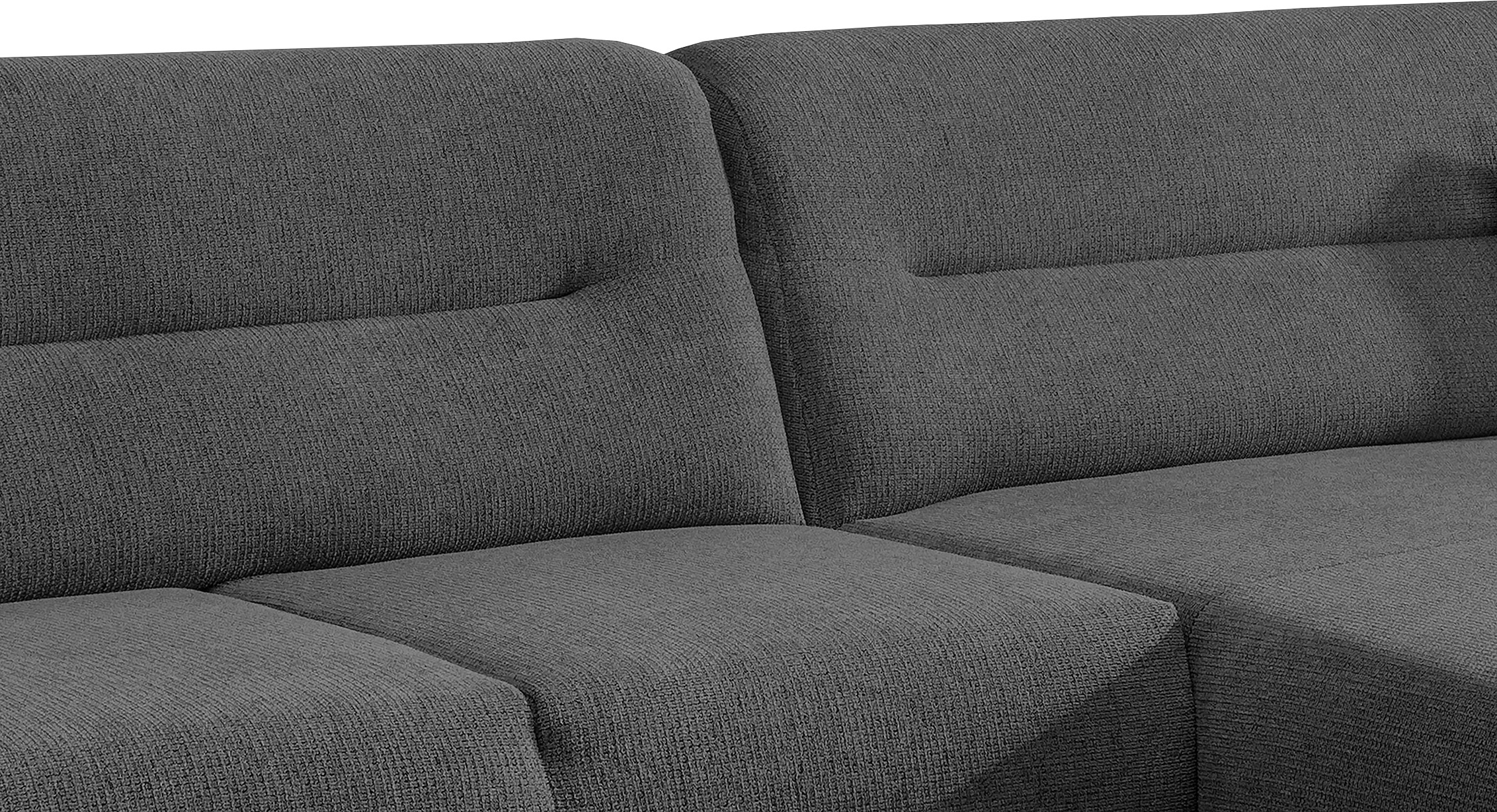 INOSIGN Ecksofa »Drago, elegant und zeitlos, komfortabel, Holzfuß, L-Form«, frei im Raum stellbar, inkl. 2 Zierkissen