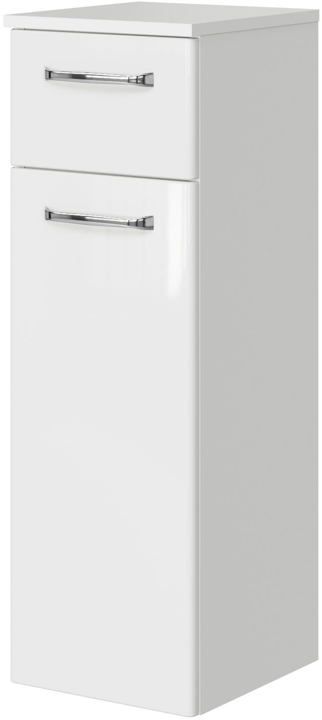 Saphir Badmöbel-Set »Badmöbel-Set Trentino 4-tlg Mineralmarmorwaschtisch,LED-Spiegelschrank«, (5 St.), Badezimmer-Set mit Midischrank und Unterschrank inkl. Türdämpfer