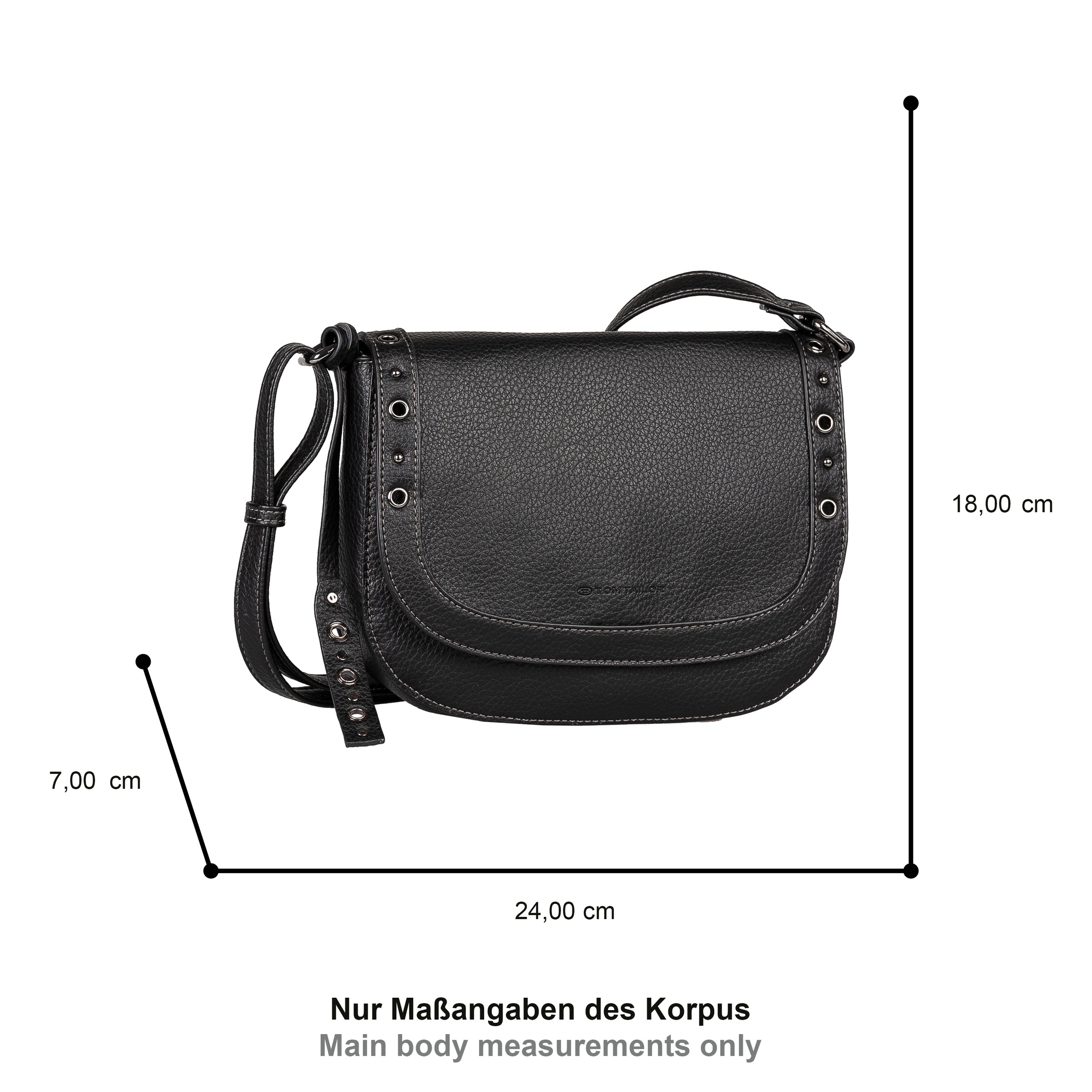 TOM TAILOR Satteltasche »Elaria« Western-Chic mit Nieten und Ösen als Blickfang mit Deko-Anhänger