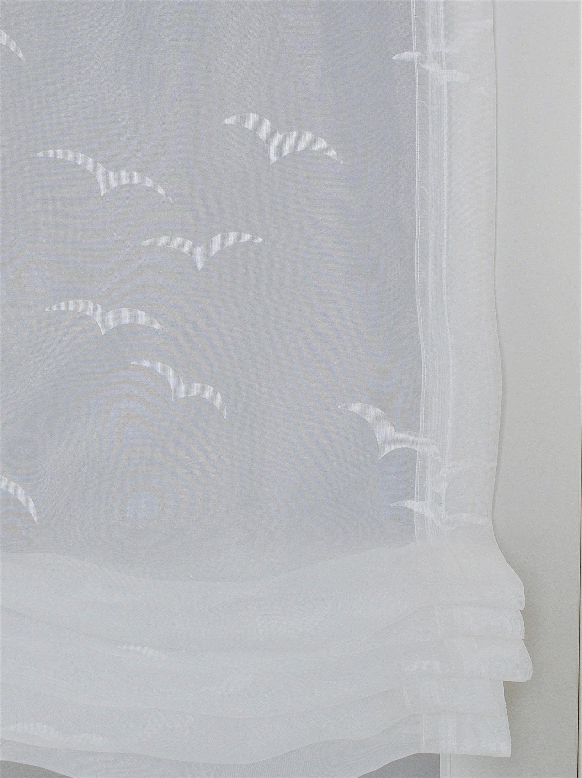 Kutti Raffrollo »Seabird«, mit Hakenaufhängung, auf Rechnung maritim, BAUR Ausbrenner, mit transparent, Edelstahlhaken | Motiv, freihängend
