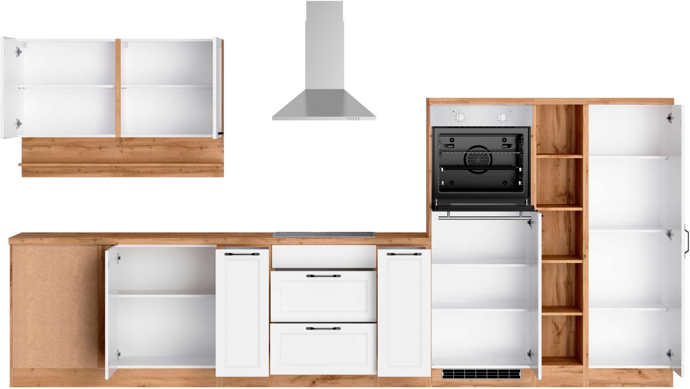 KOCHSTATION Winkelküche »KS-Lana«, Stellbreite 240/380 cm, wahlweise mit E-Geräten