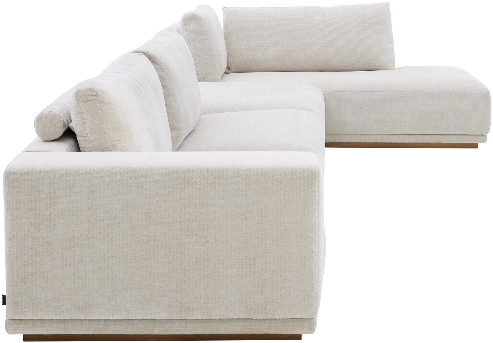 Musterring Wohnlandschaft Anreihsofa mit Armlehne links, Eckteil rechts mit Kissen & Hocker