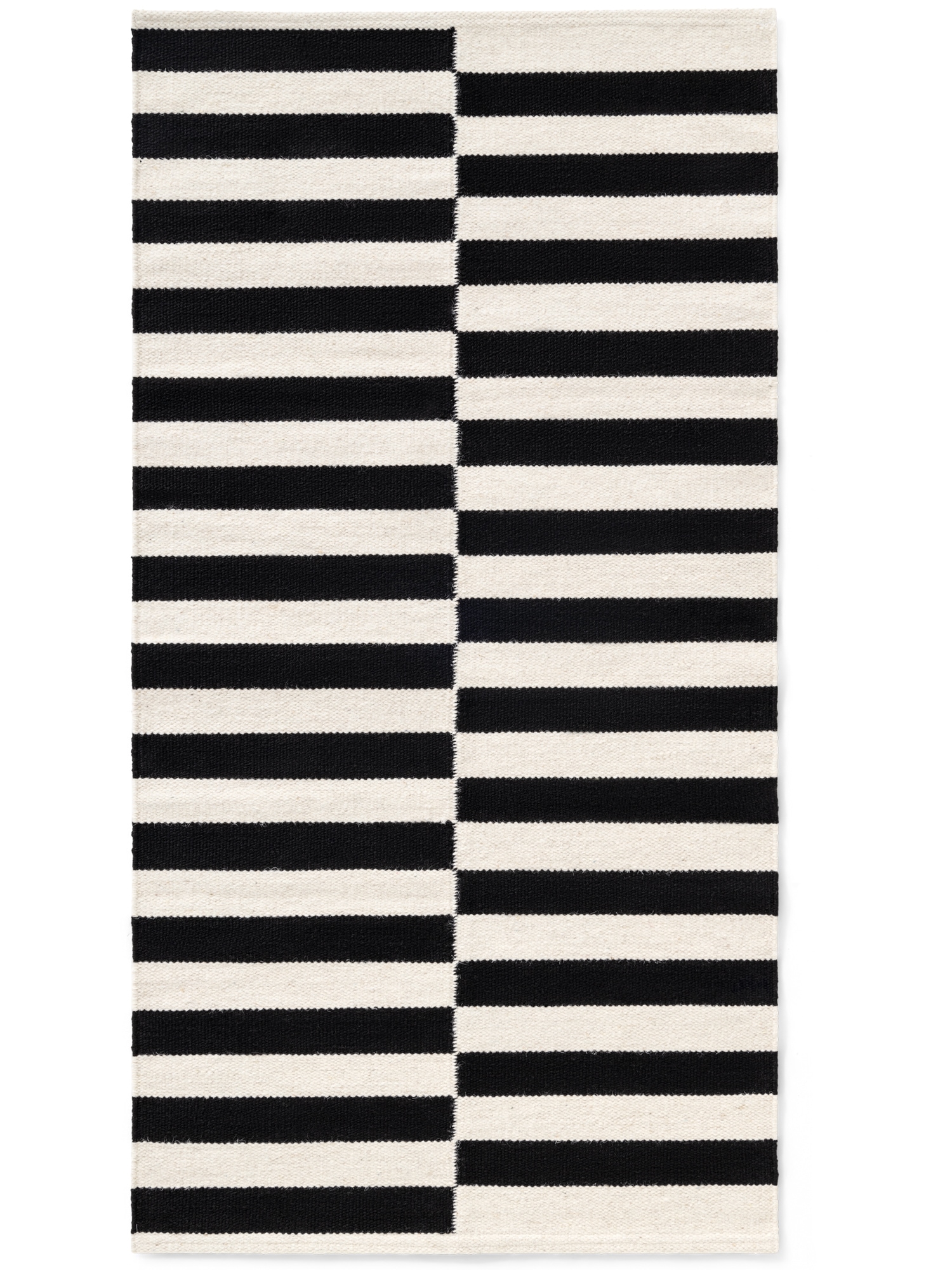 HANSE Home Wollteppich »Donna , schwarz-weiss« rechteckig 5 mm Höhe Handgewebt, Wolle, Natur, Läufer, Wohnzimmer, Schlafzimmer, Streifen