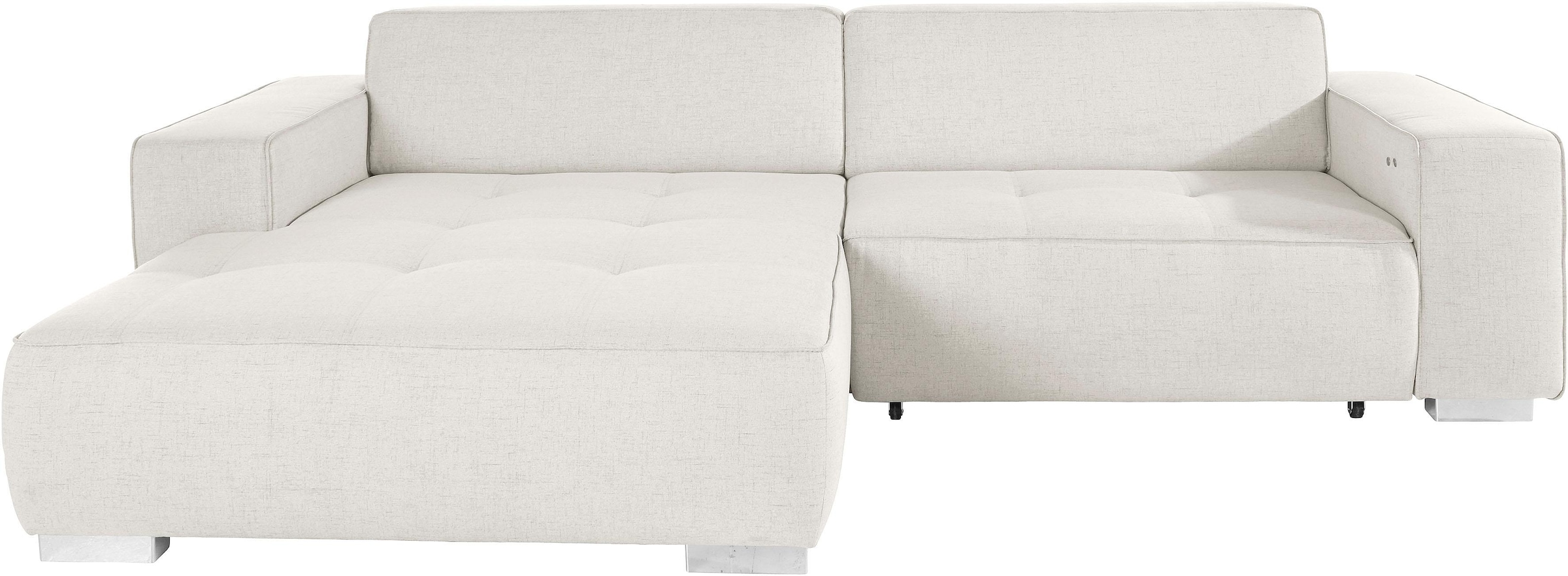 INOSIGN Ecksofa »Sapporo L-Form«, wahlweise Bettfunktion oder Sitztiefenverstellung, Federkern