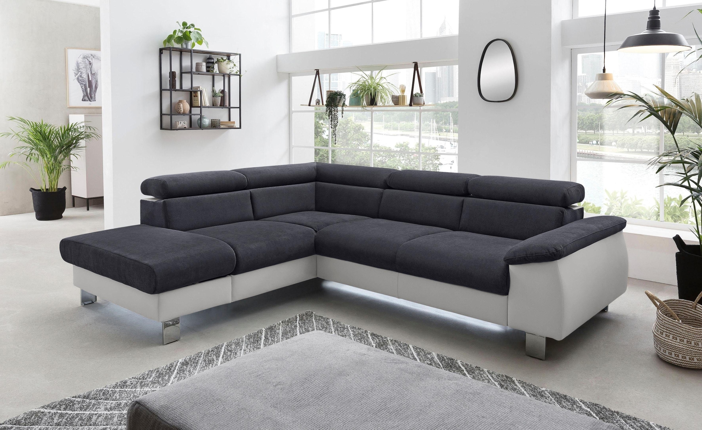 COTTA Polstergarnitur "Komaris L-Form", (Set), Set bestehend aus: Ecksofa m günstig online kaufen