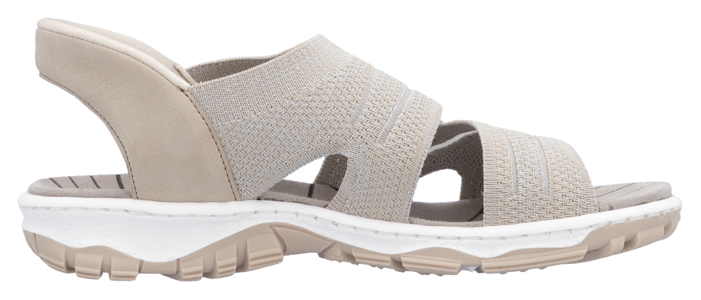 Rieker Sandale, Trekkingsandale, Outdoorsandale, Sommerschuh mit Elastik-Einschlupf